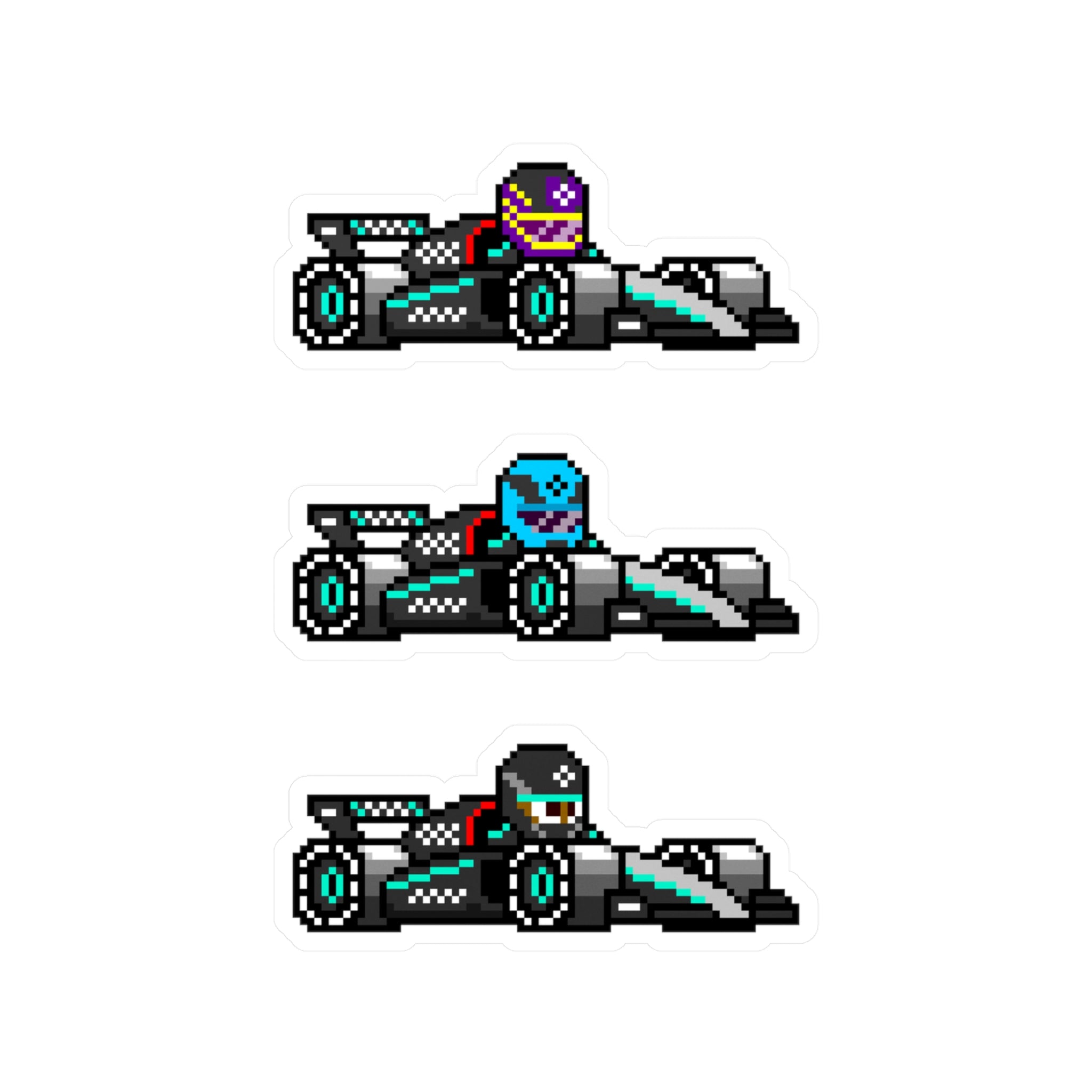 Mercedes 8-bit Vinyl Decal Stickers