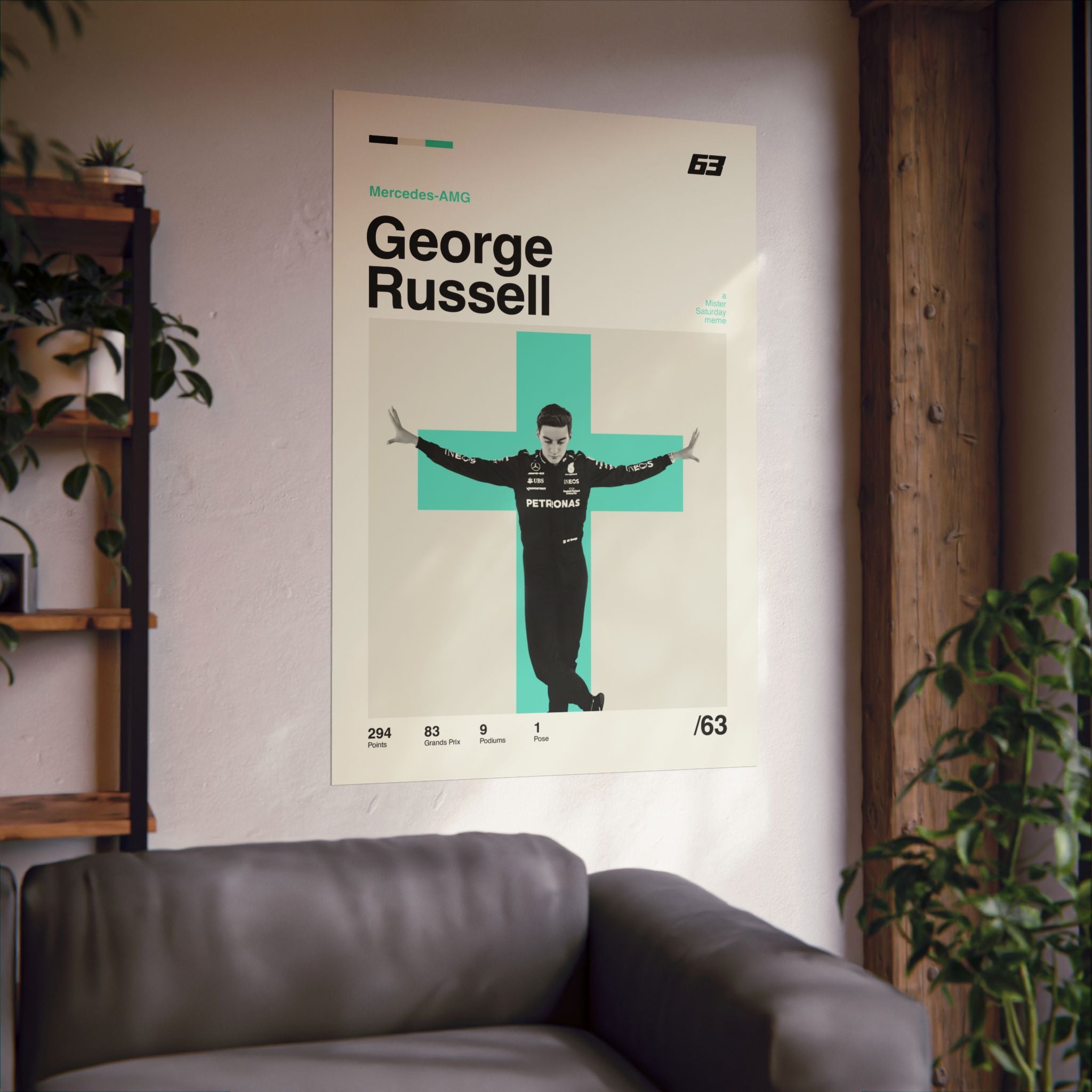 George Russell Mid-century Poster