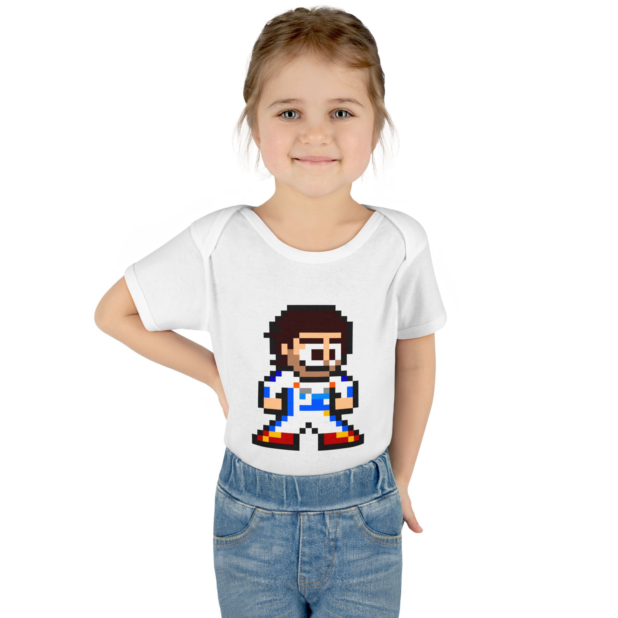 8-bit Carlos Sainz Baby Bodysuit