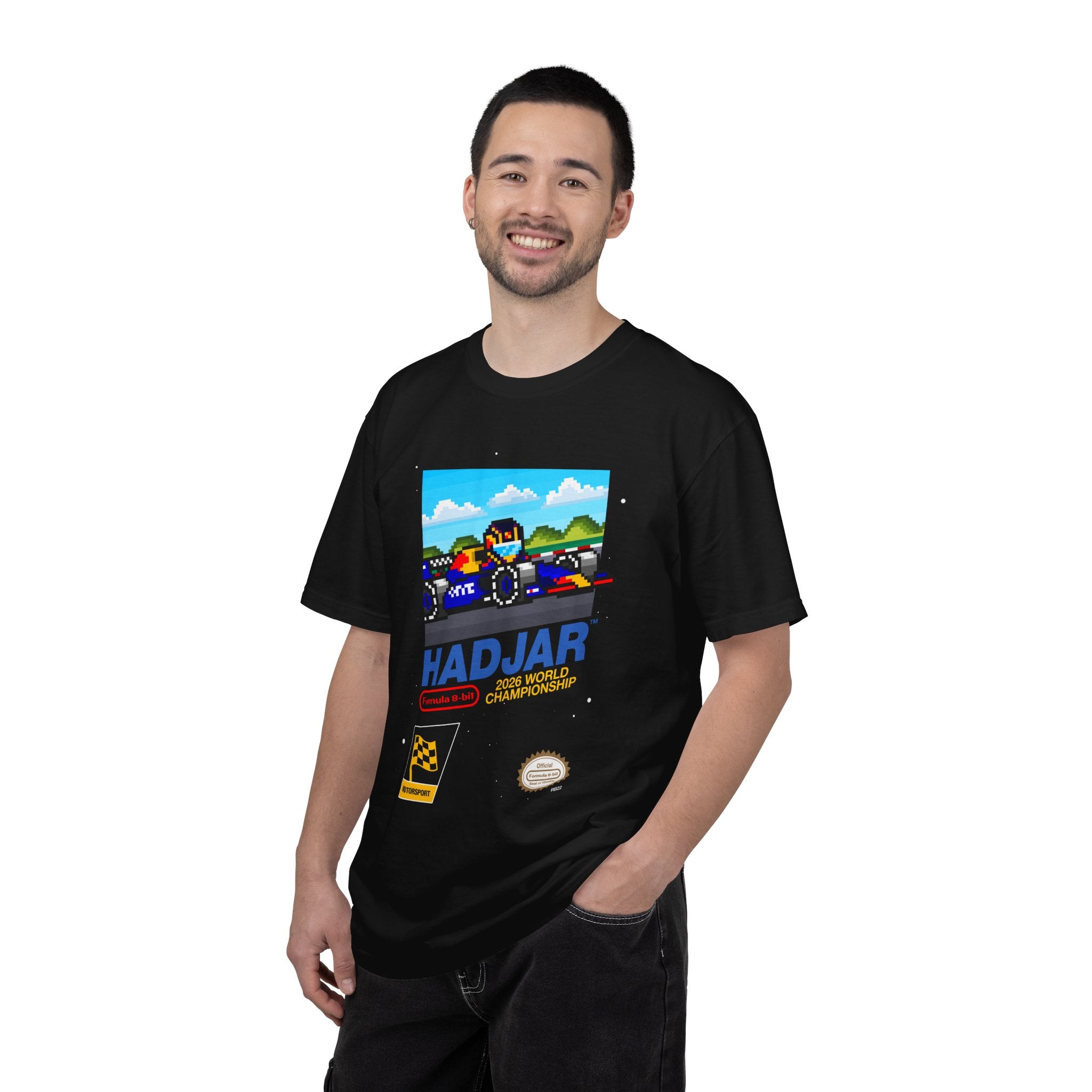 Hadjar 8-bit Game Adult Heavyweight 100% Cotton T-shirt