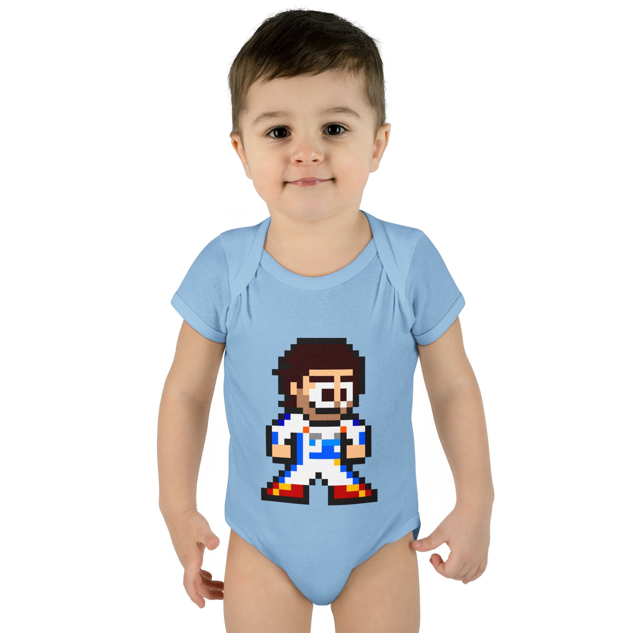 8-bit Carlos Sainz Baby Bodysuit