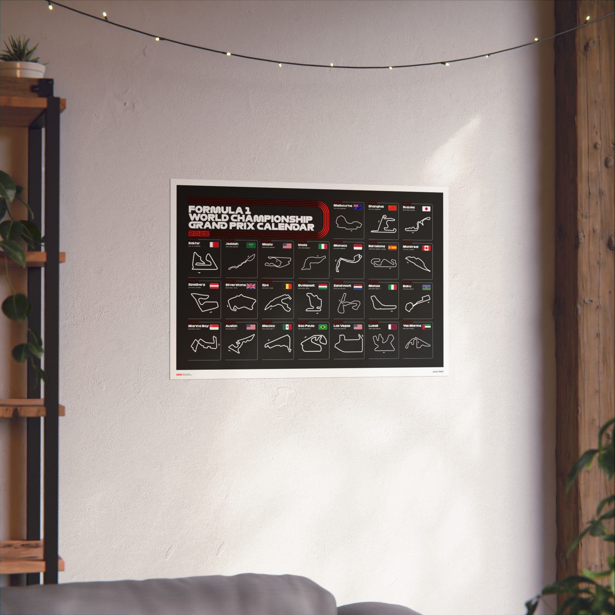 2025 Grand Prix Calendar Poster