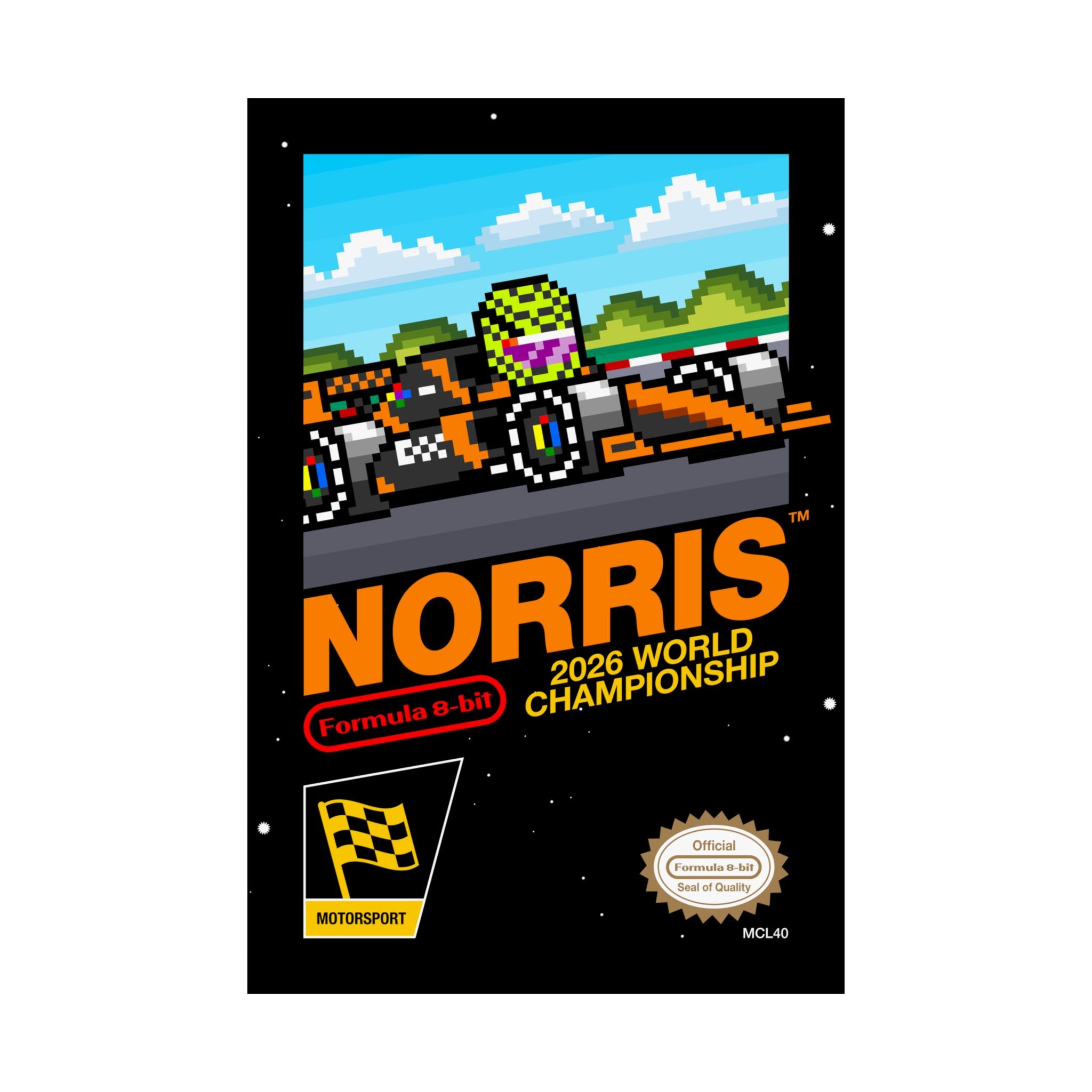 Norris 8-bit Game Poster