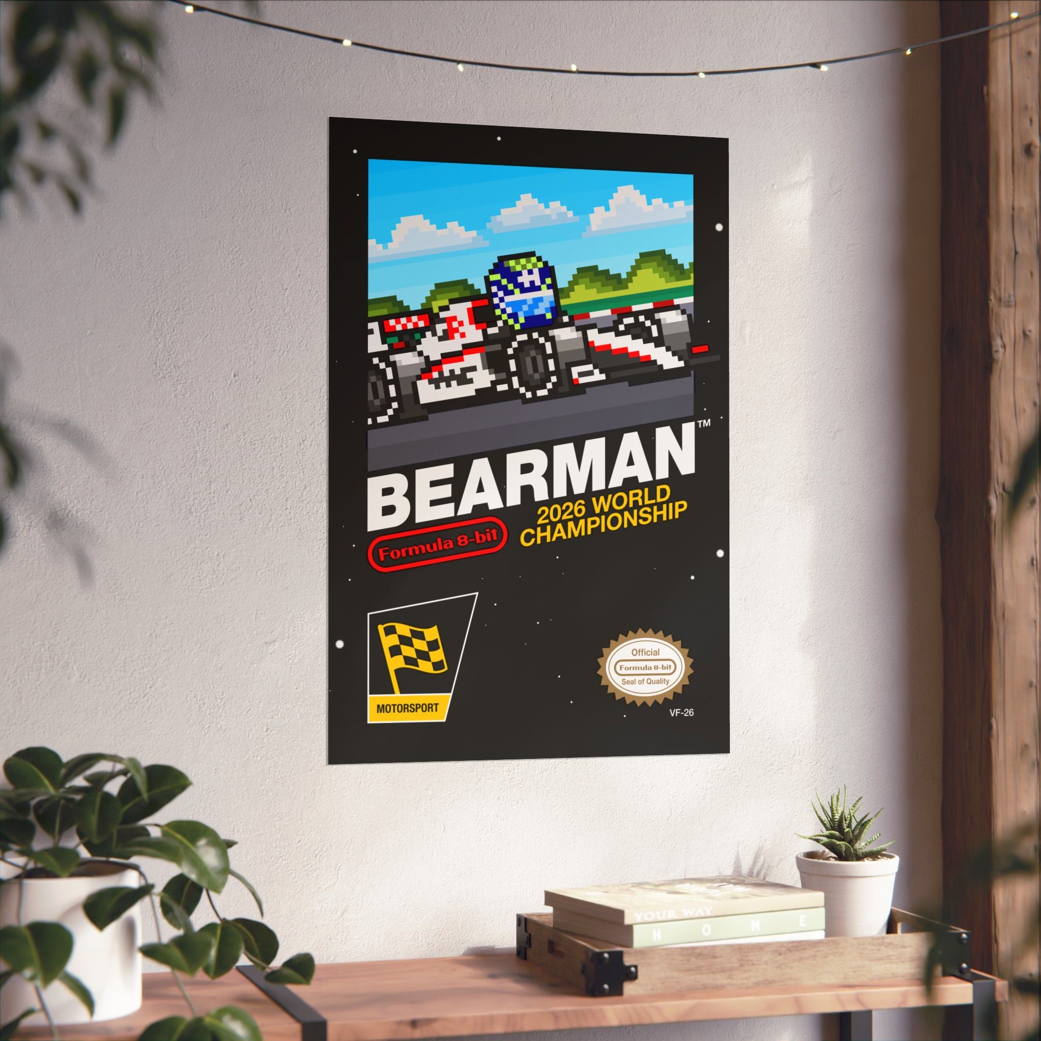 Bearman 8-bit Game Poster