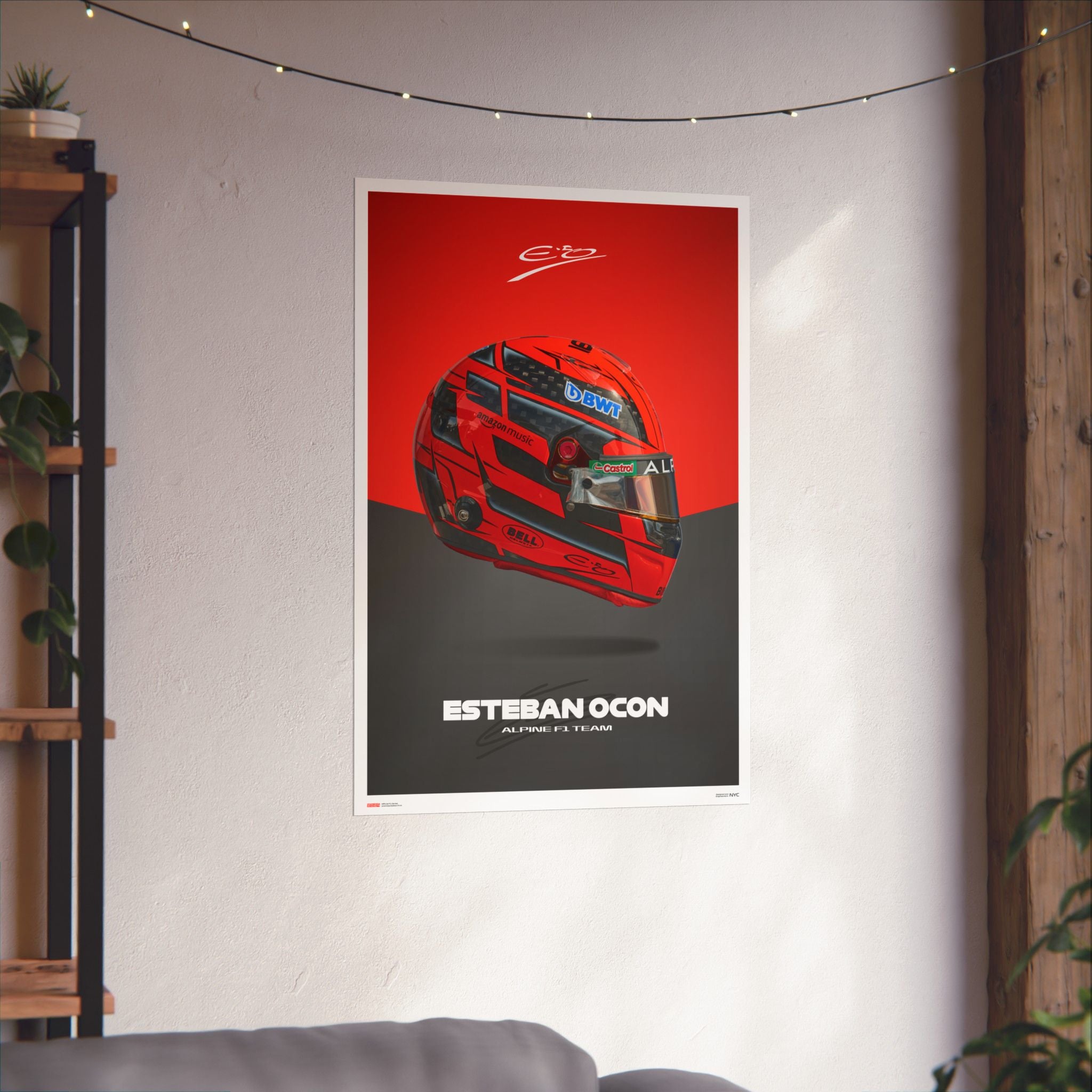 Esteban Ocon Signature Poster
