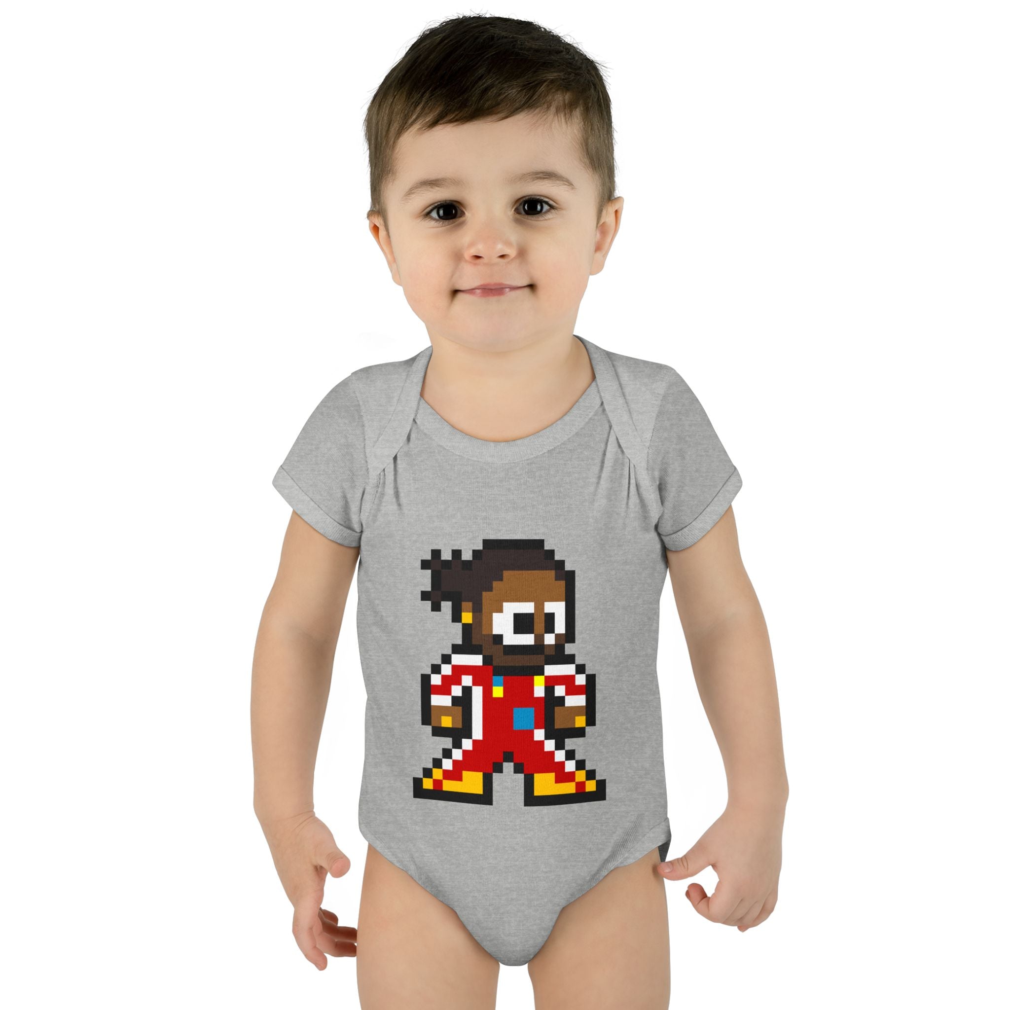 8-bit Lewis Hamilton Baby Bodysuit