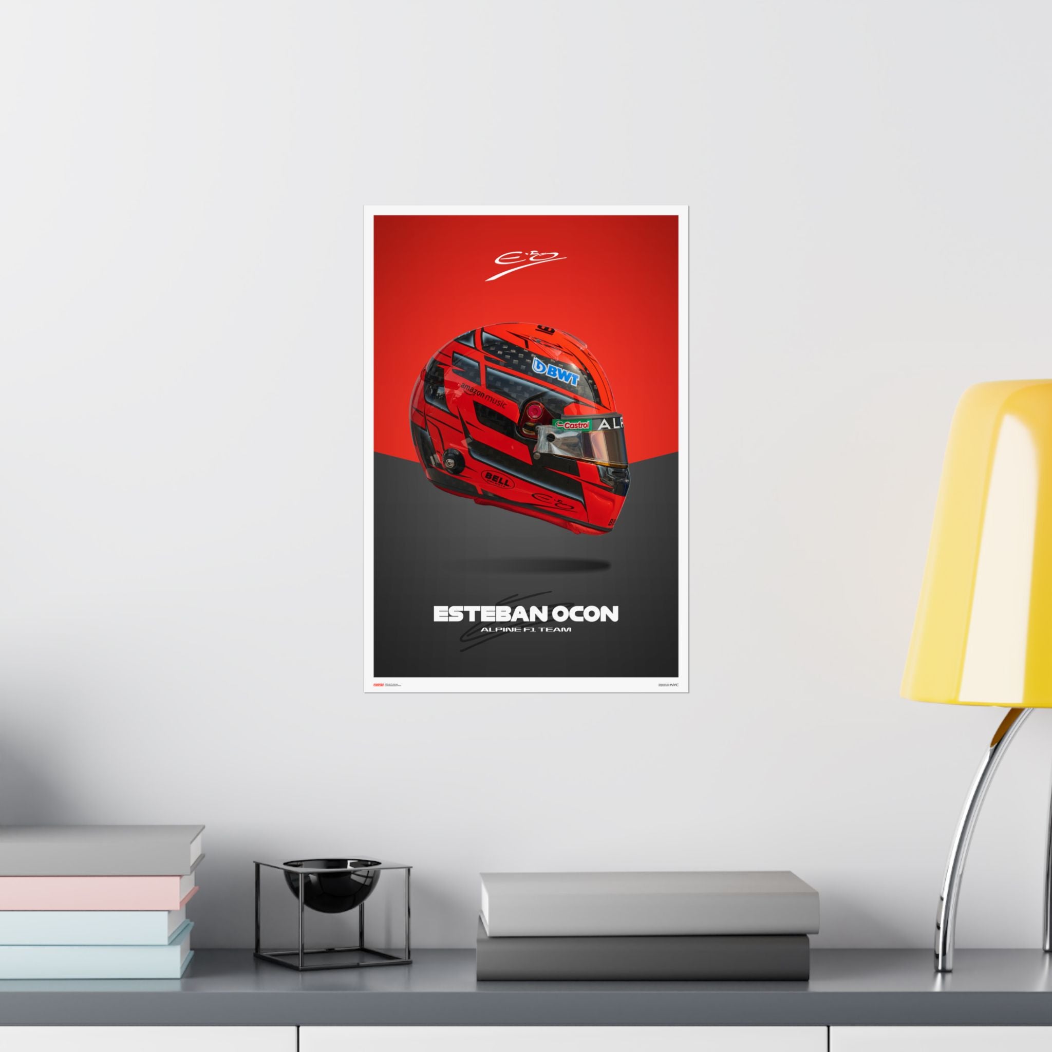 Esteban Ocon Signature Poster