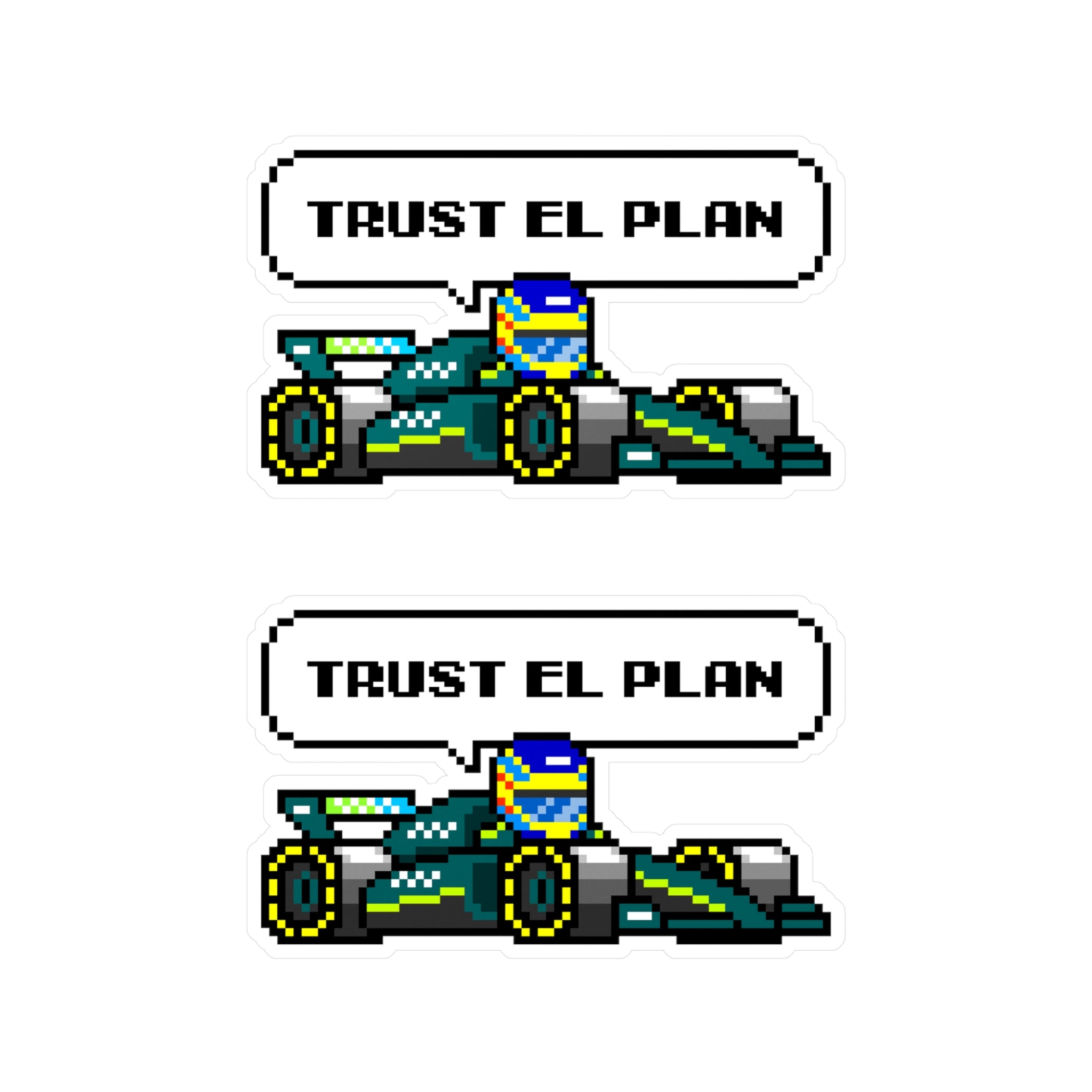 Alonso "TRUST EL PLAN" 8-bit Radio Vinyl Decal Sticker