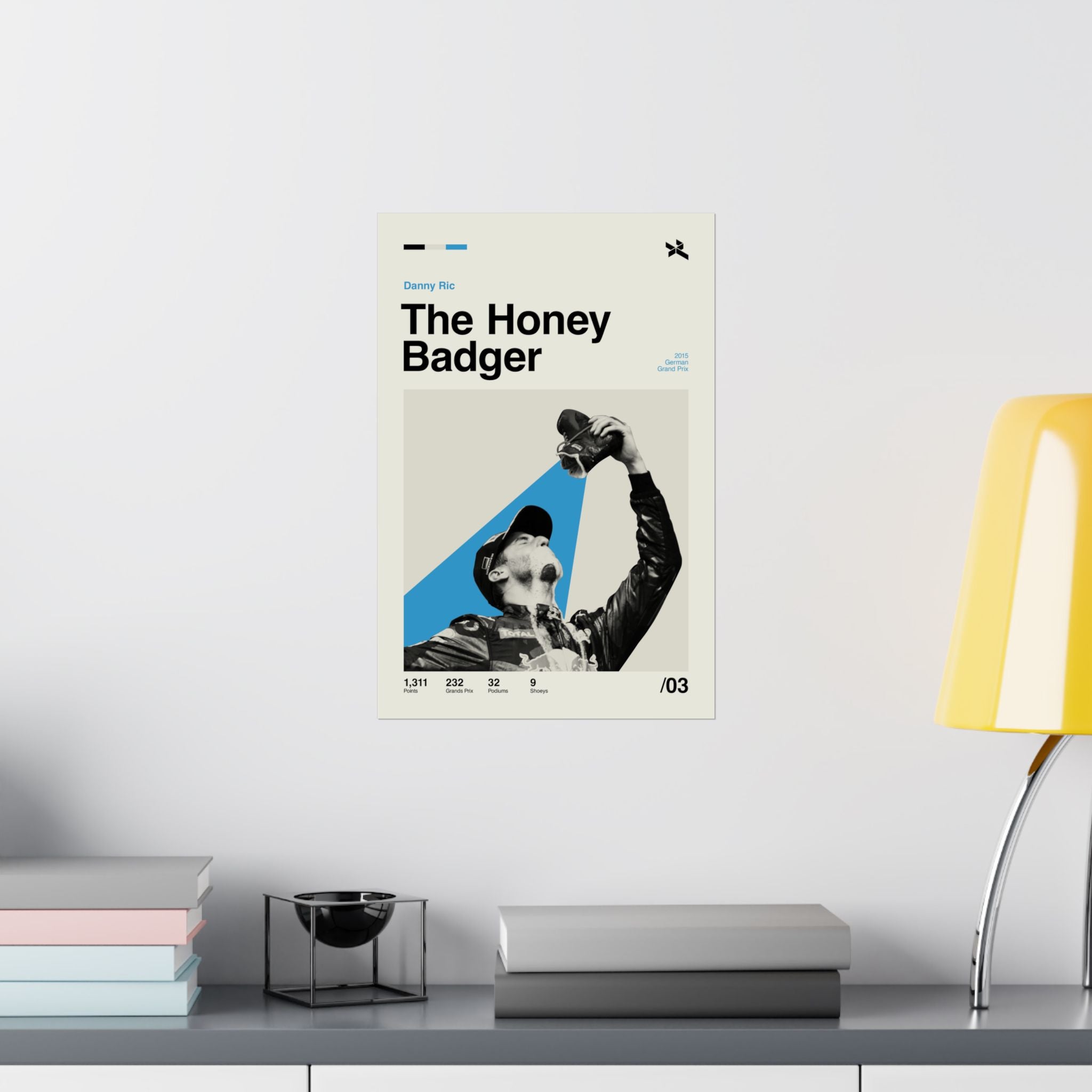 The Honey Badger Mid-century Poster