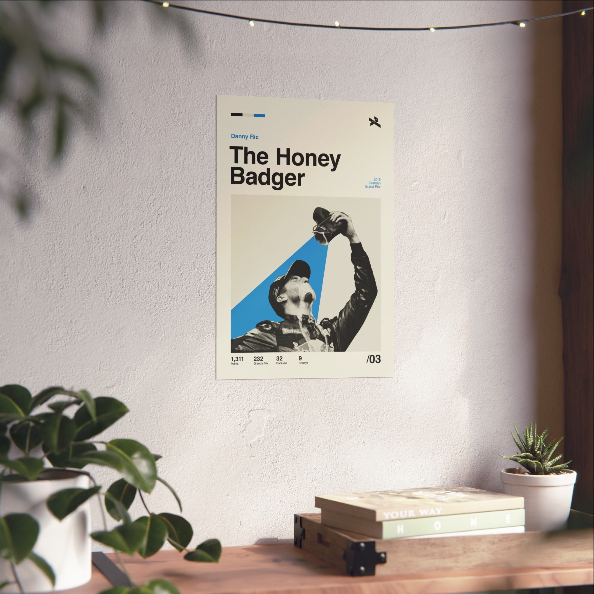 The Honey Badger Mid-century Poster