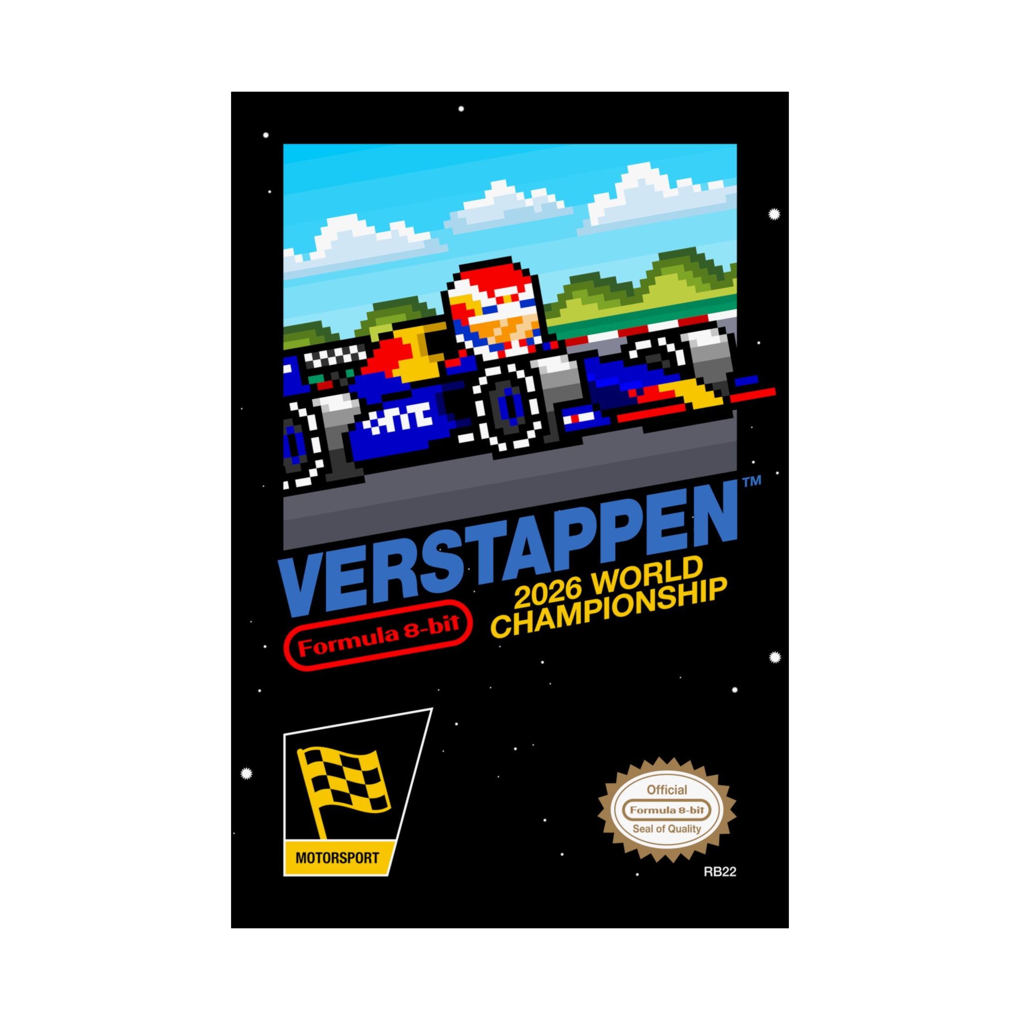 Verstappen 8-bit Game Poster