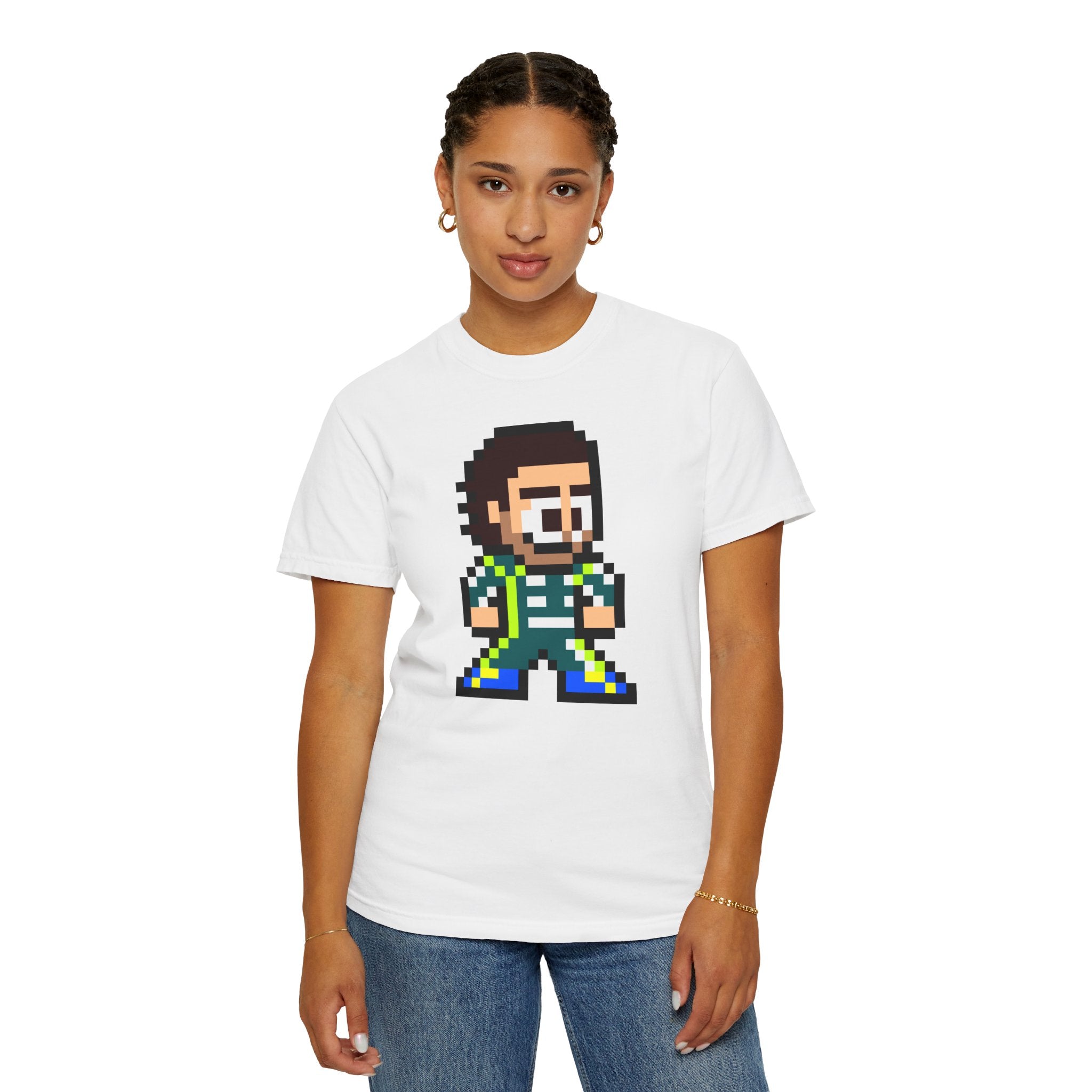 8-bit Fernando Alonso Adult Heavyweight 100% Cotton T-shirt
