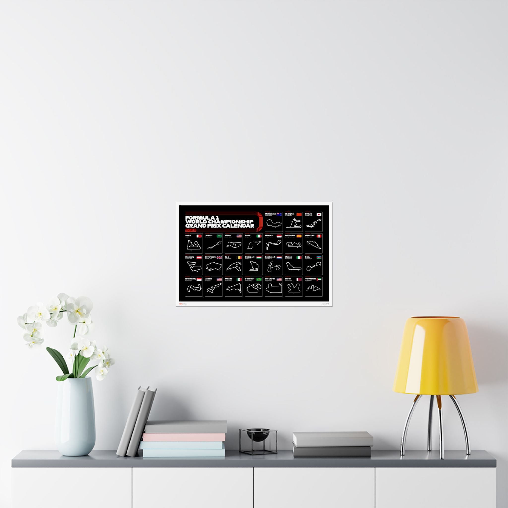 2025 Grand Prix Calendar Poster