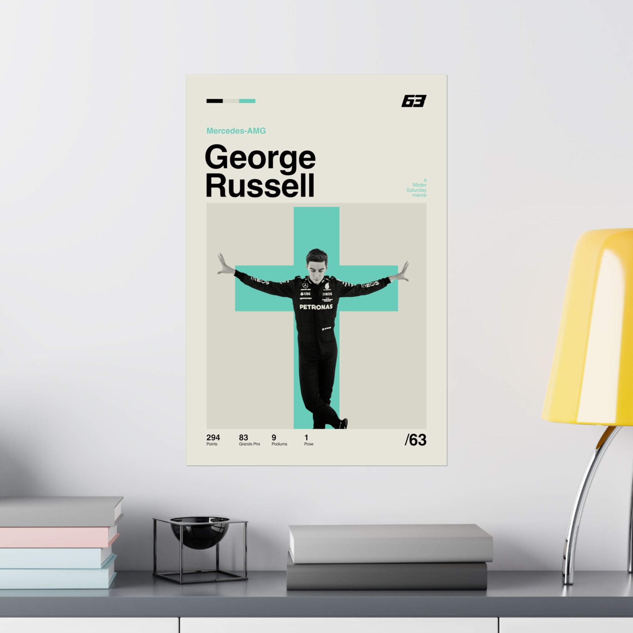 George Russell Mid-century Poster