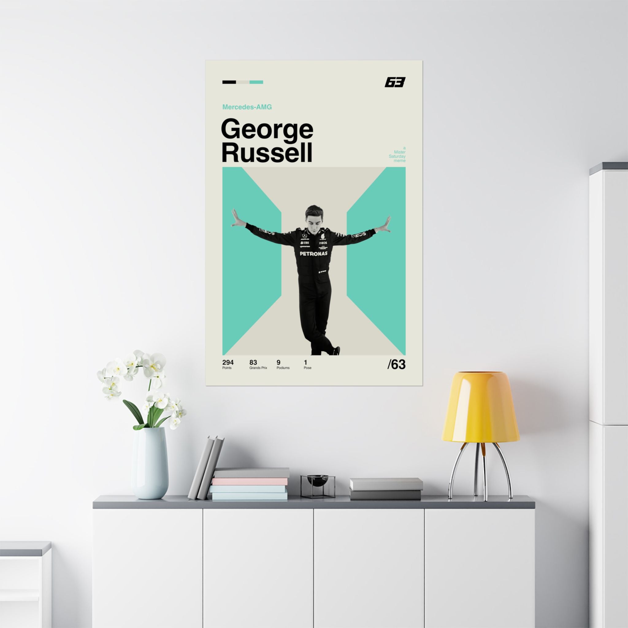 George Russell Mid-century Poster