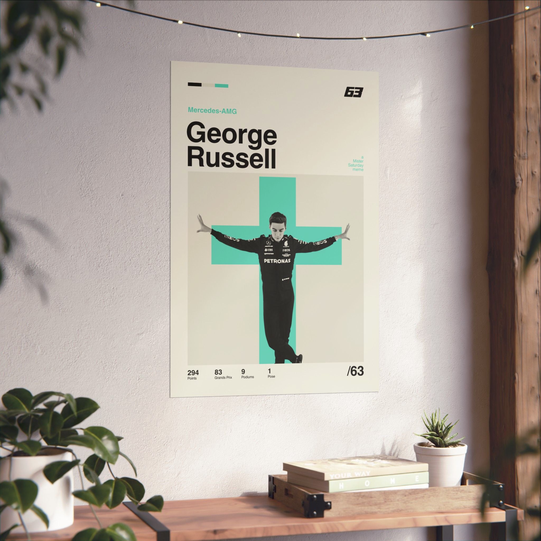 George Russell Mid-century Poster