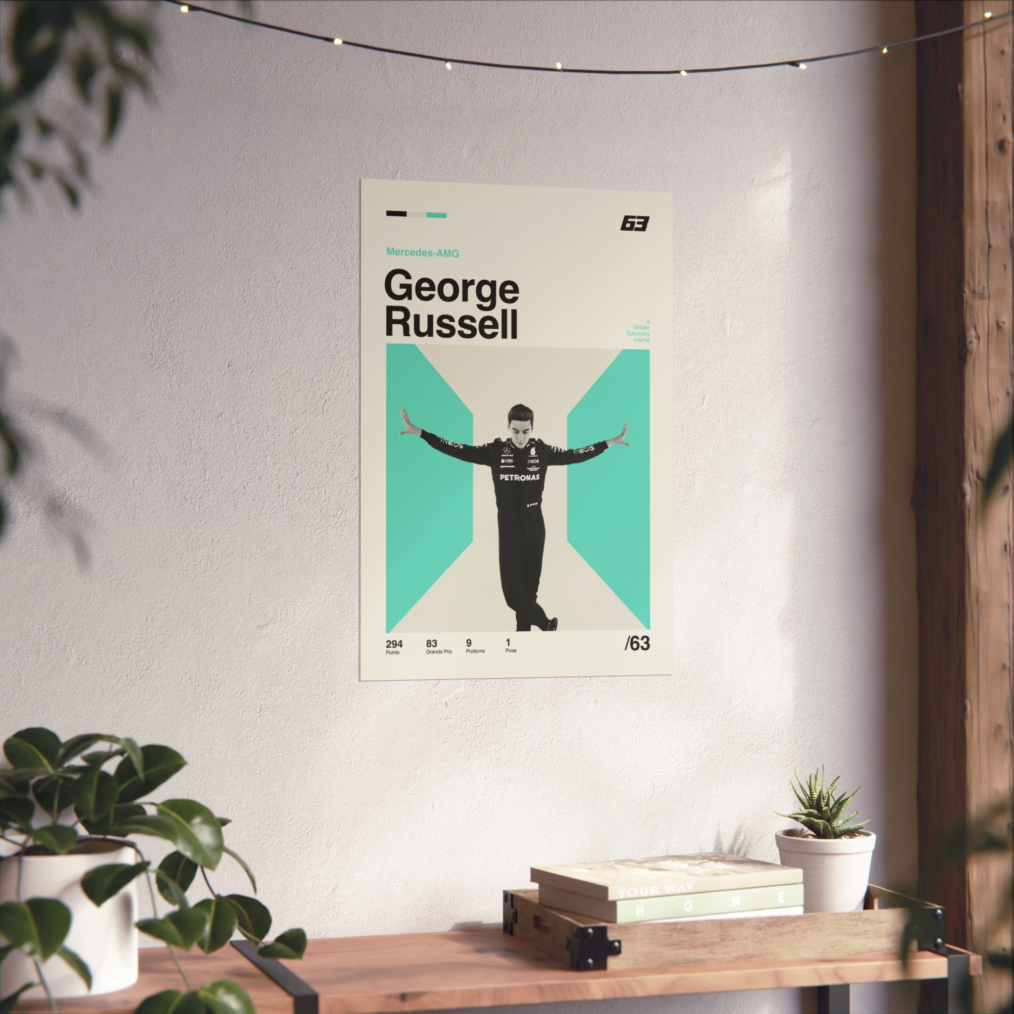 George Russell Mid-century Poster