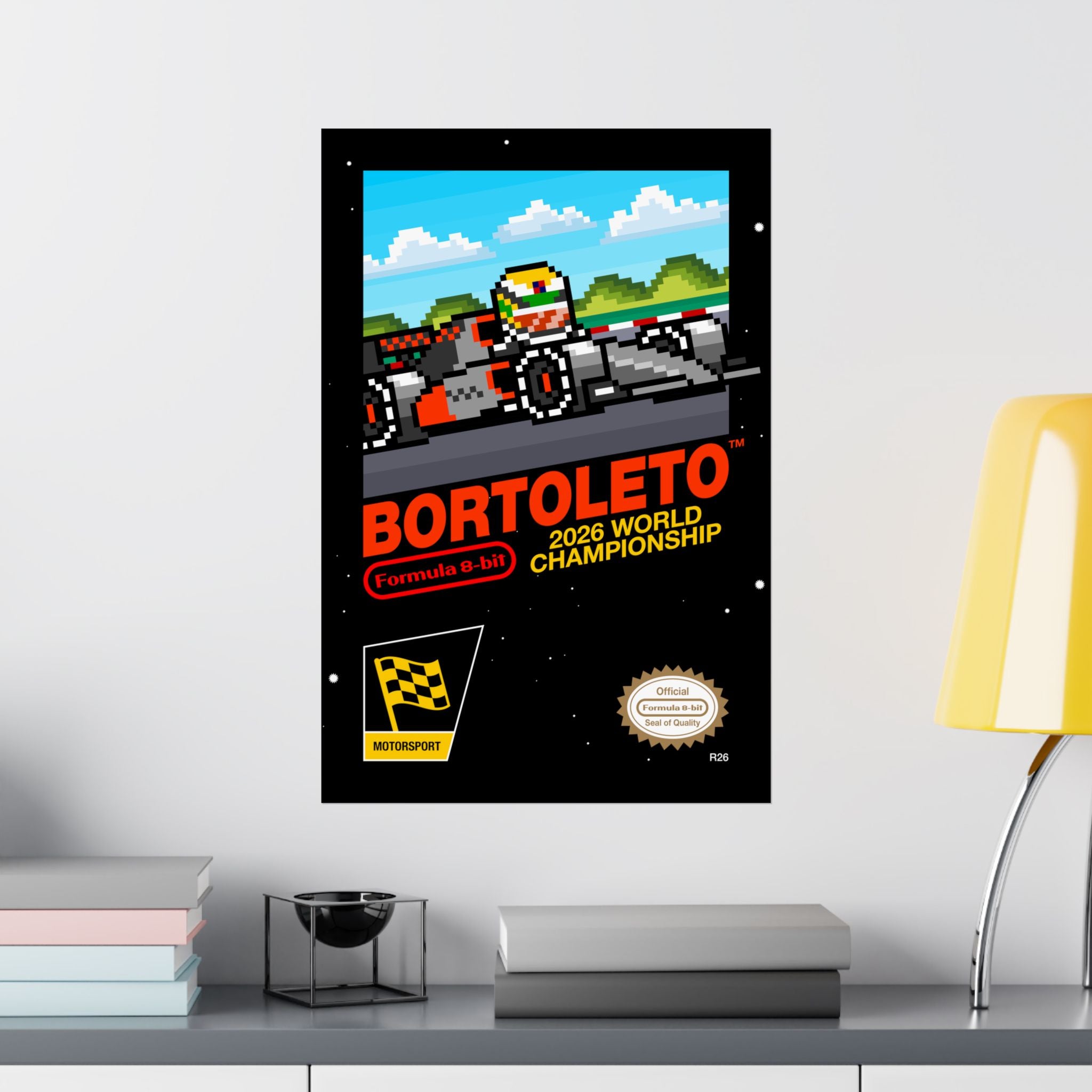 Bortoleto 8-bit Game Poster