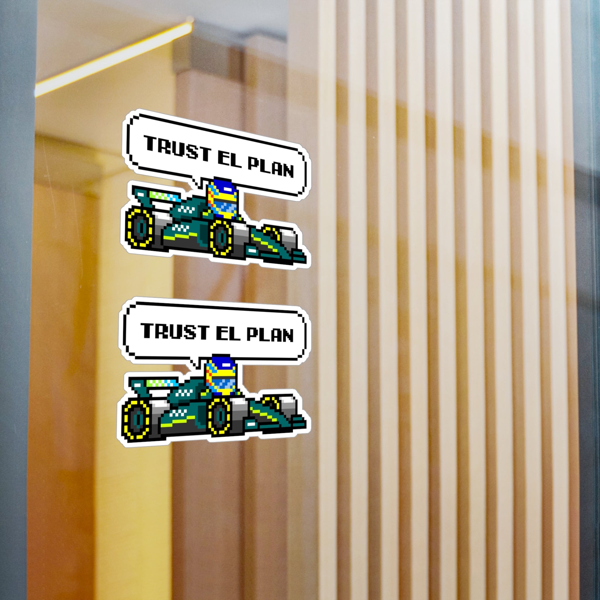 Alonso "TRUST EL PLAN" 8-bit Radio Vinyl Decal Sticker