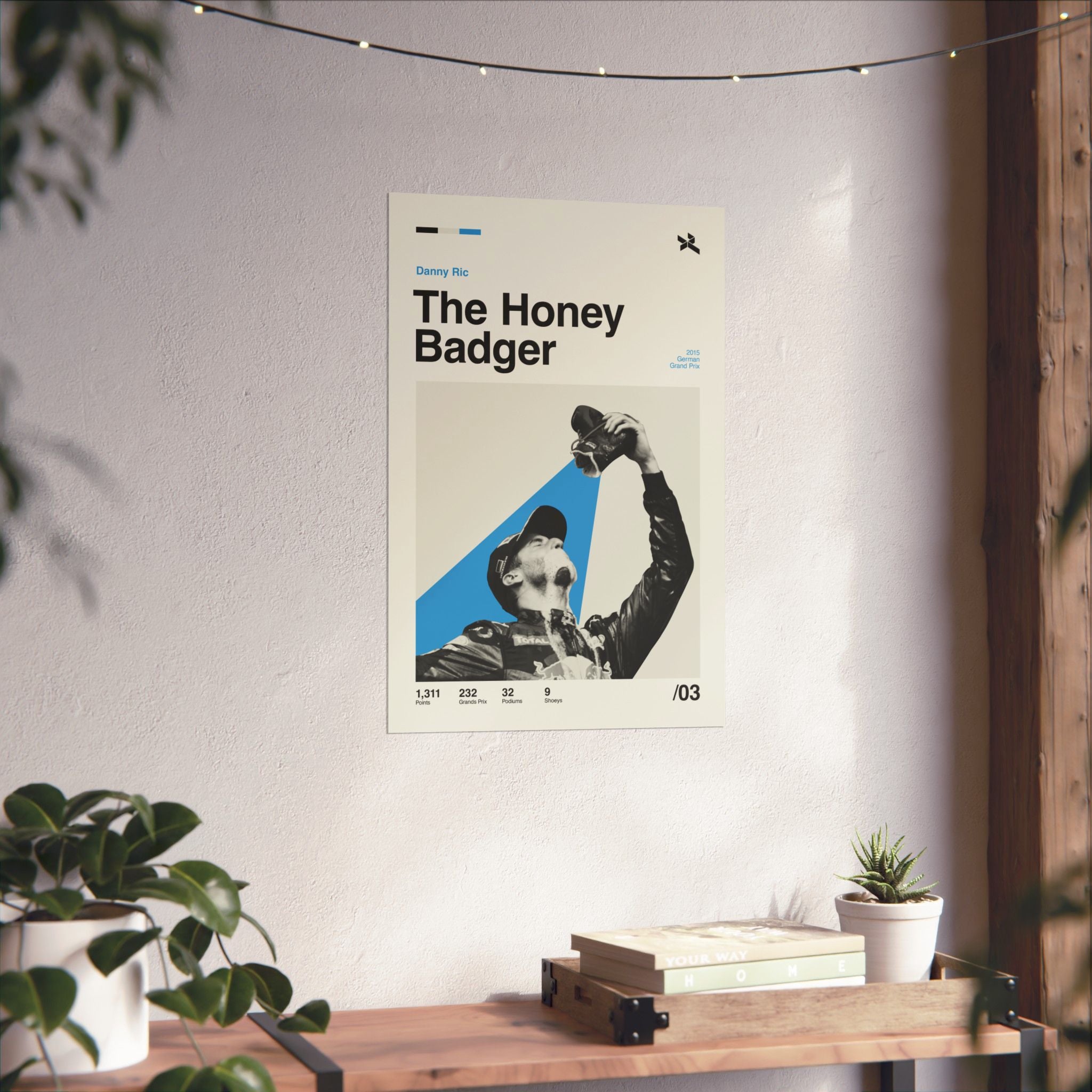 The Honey Badger Mid-century Poster
