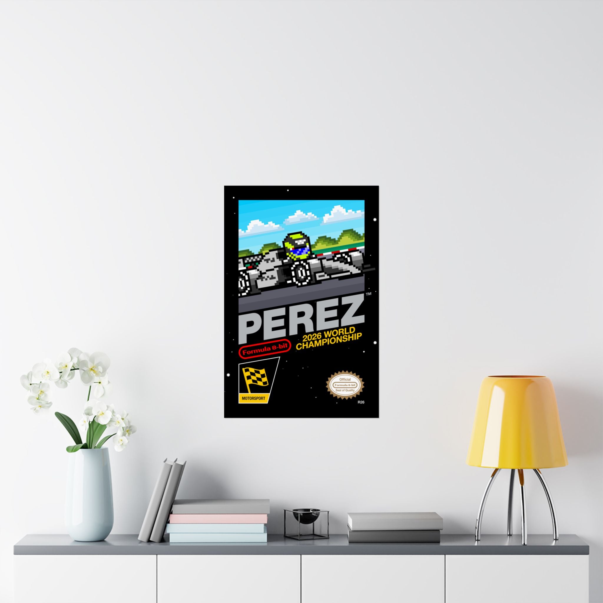 Perez 8-bit Game Poster
