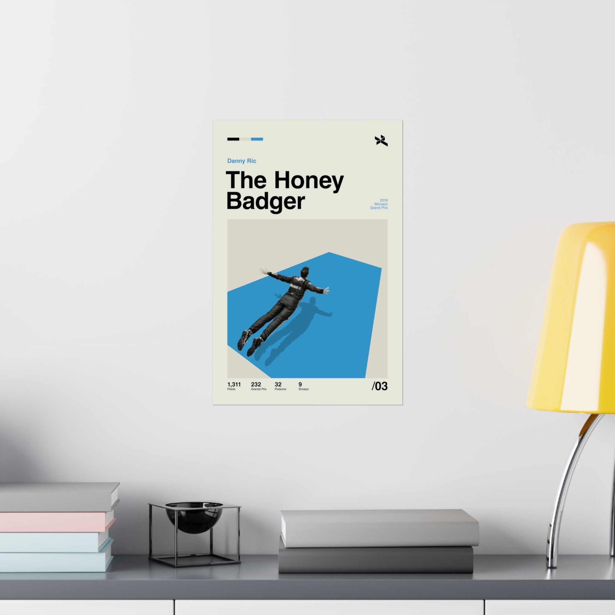The Honey Badger Mid-century Poster