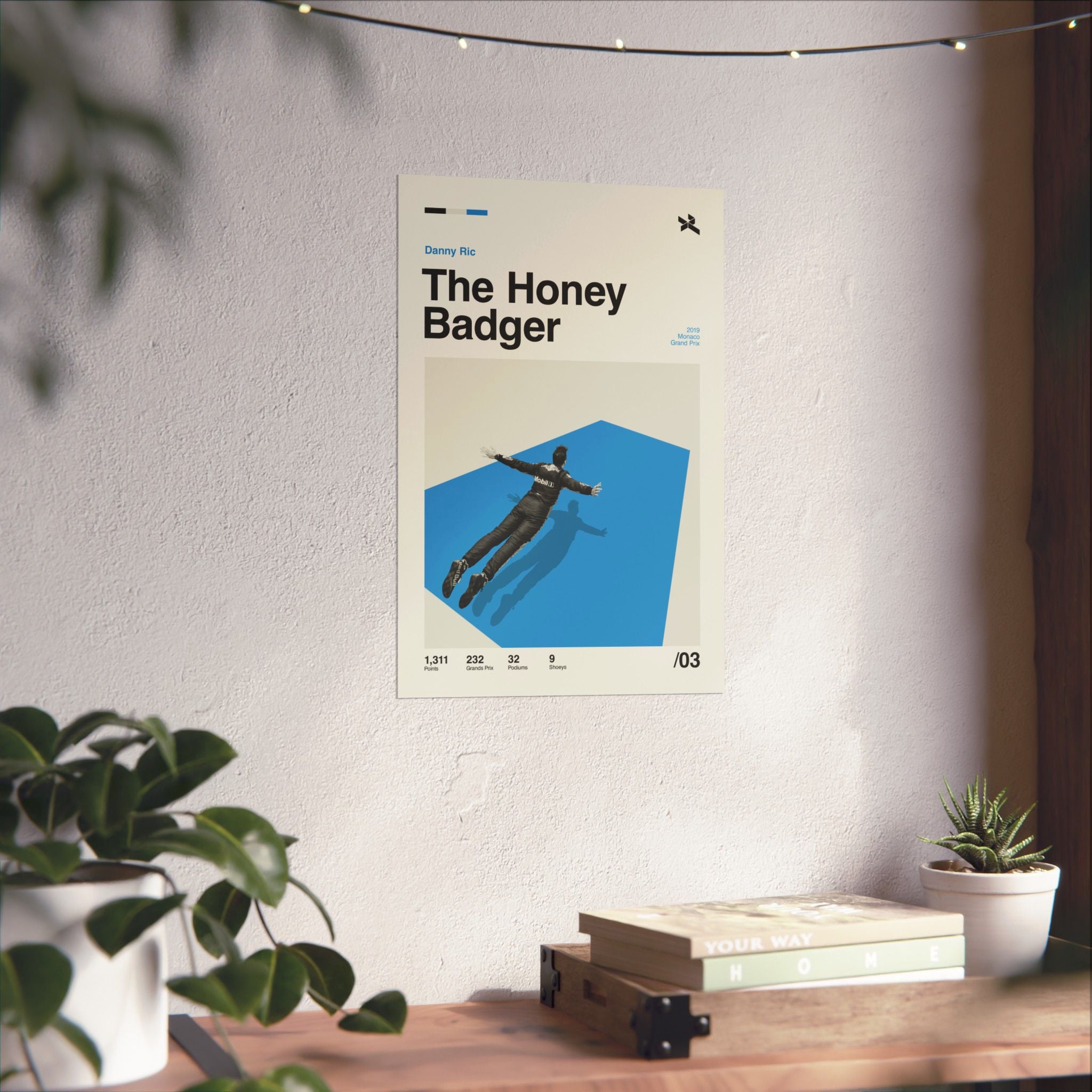 The Honey Badger Mid-century Poster