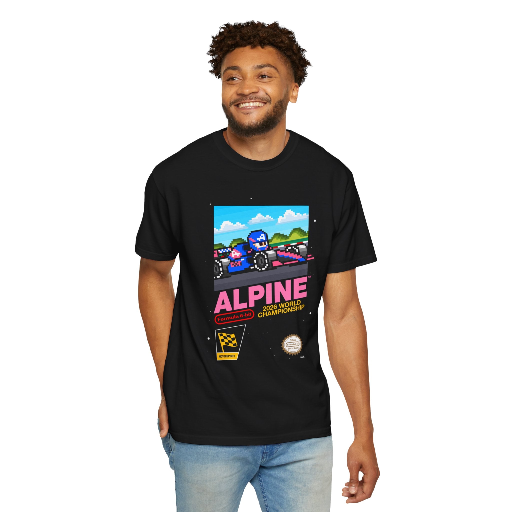 Alpine 8-bit Game Adult Heavyweight 100% Cotton T-shirt