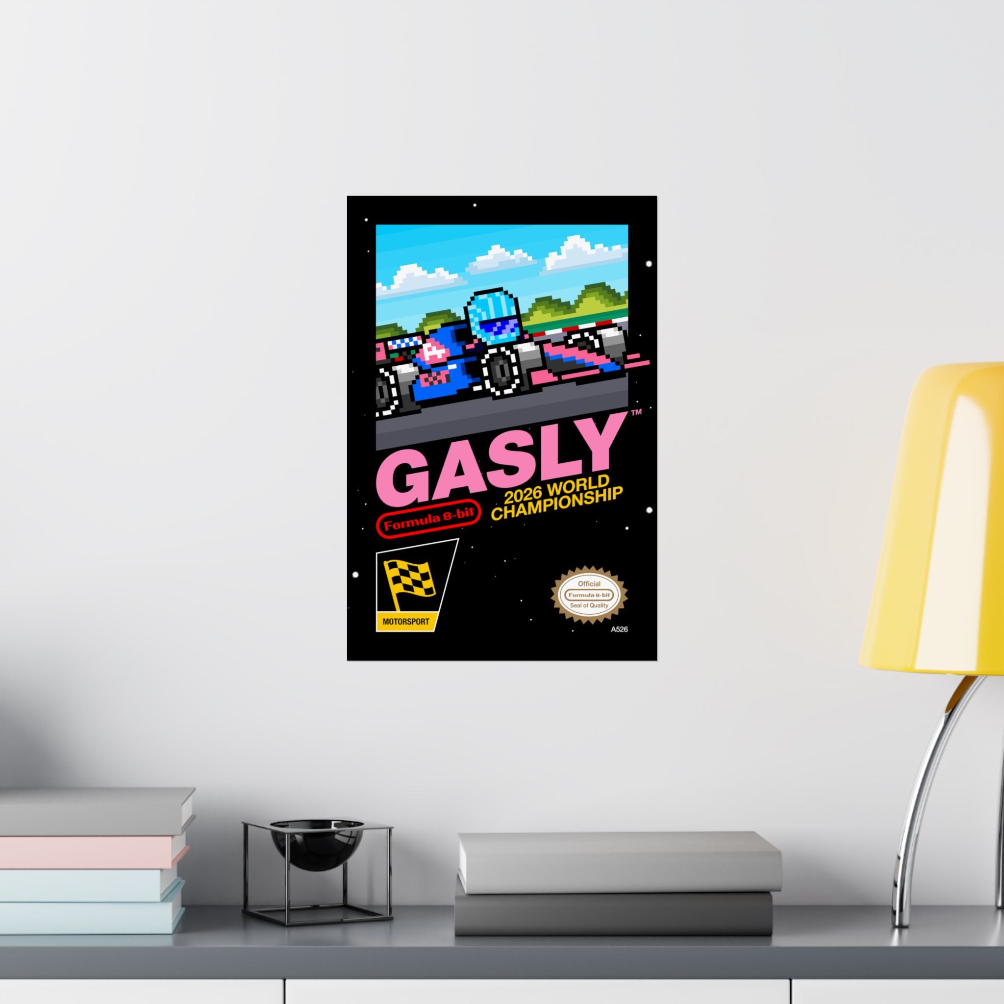 Gasly 8-bit Game Poster