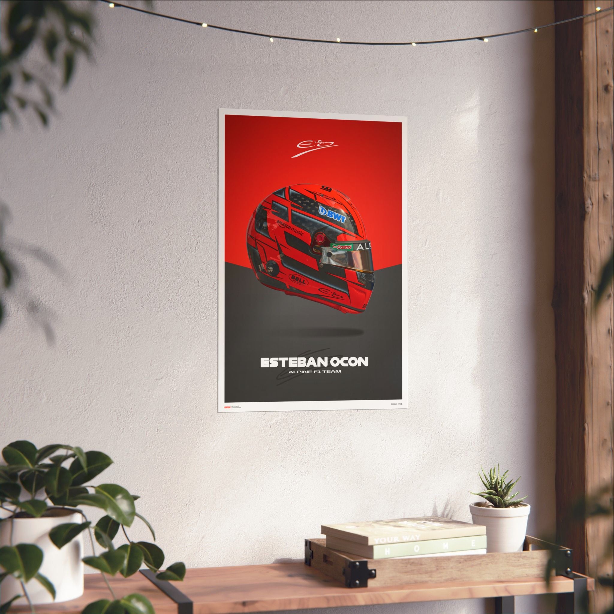 Esteban Ocon Signature Poster
