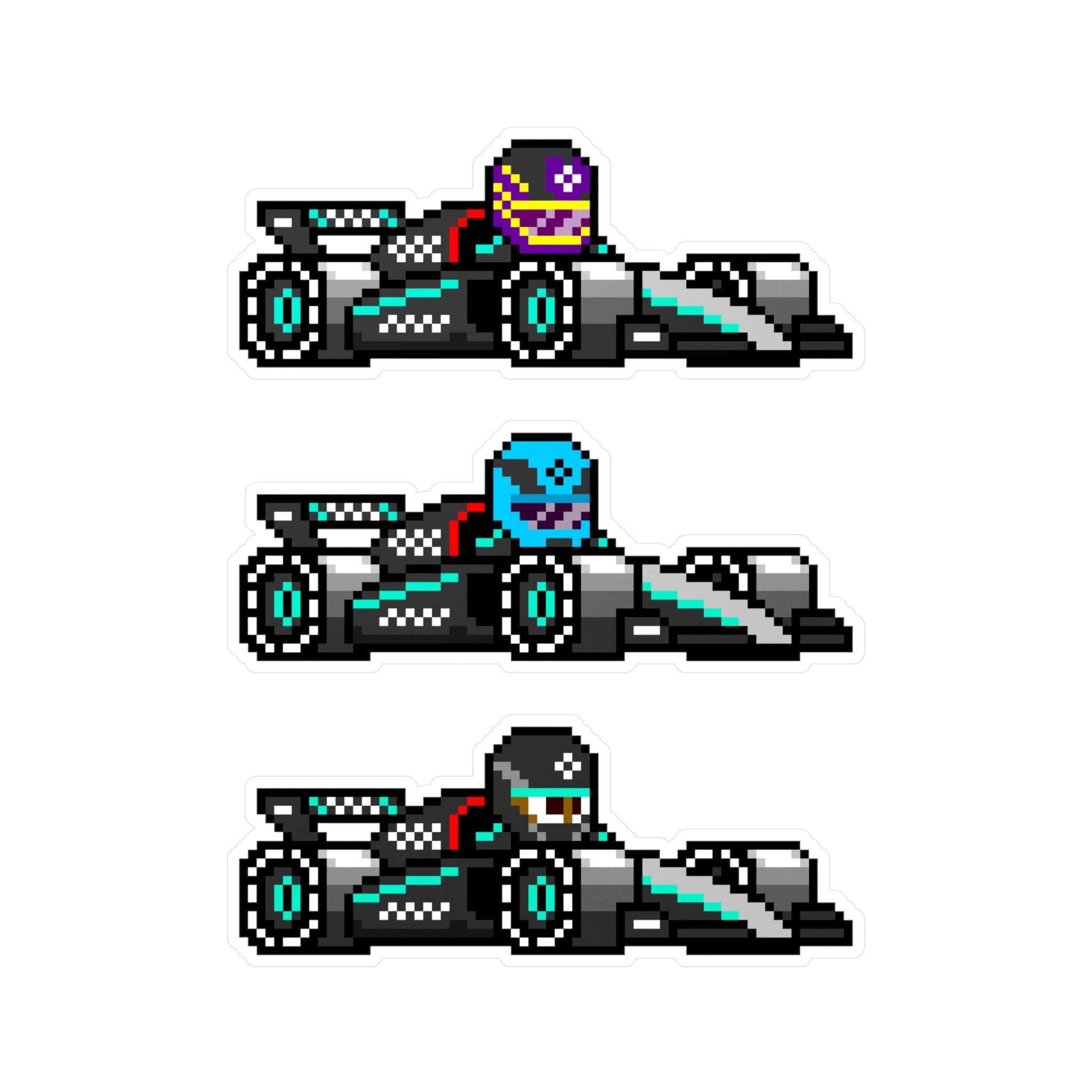Mercedes 8-bit Vinyl Decal Stickers