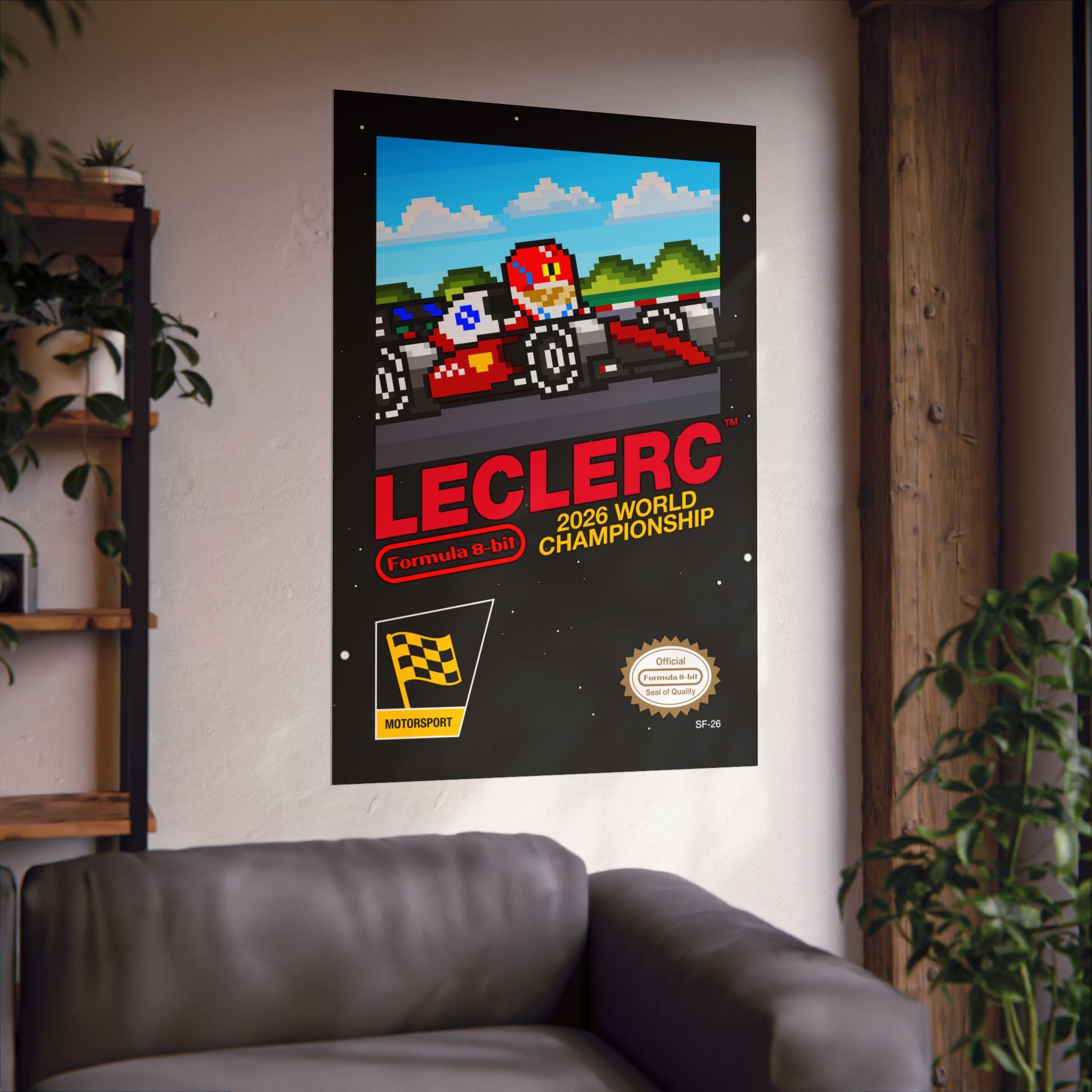 Leclerc 8-bit Game Poster
