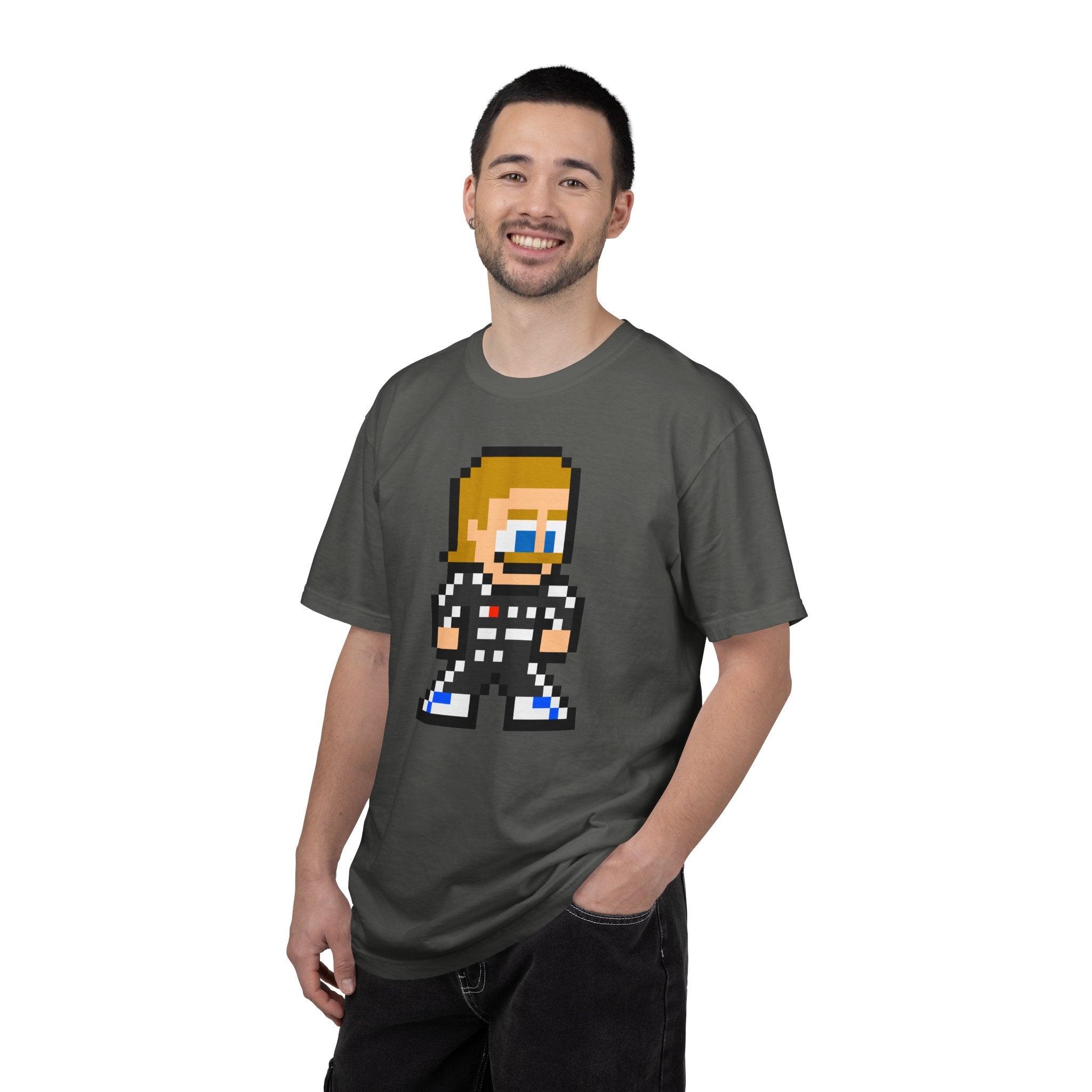 8-bit Valtteri Bottas Adult Heavyweight 100% Cotton T-shirt