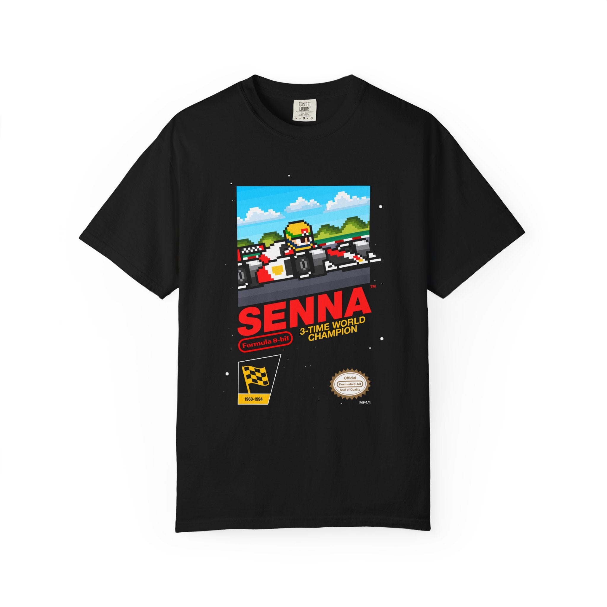 Ayrton Senna 8-bit Game Adult Tee – Formula 8-bit