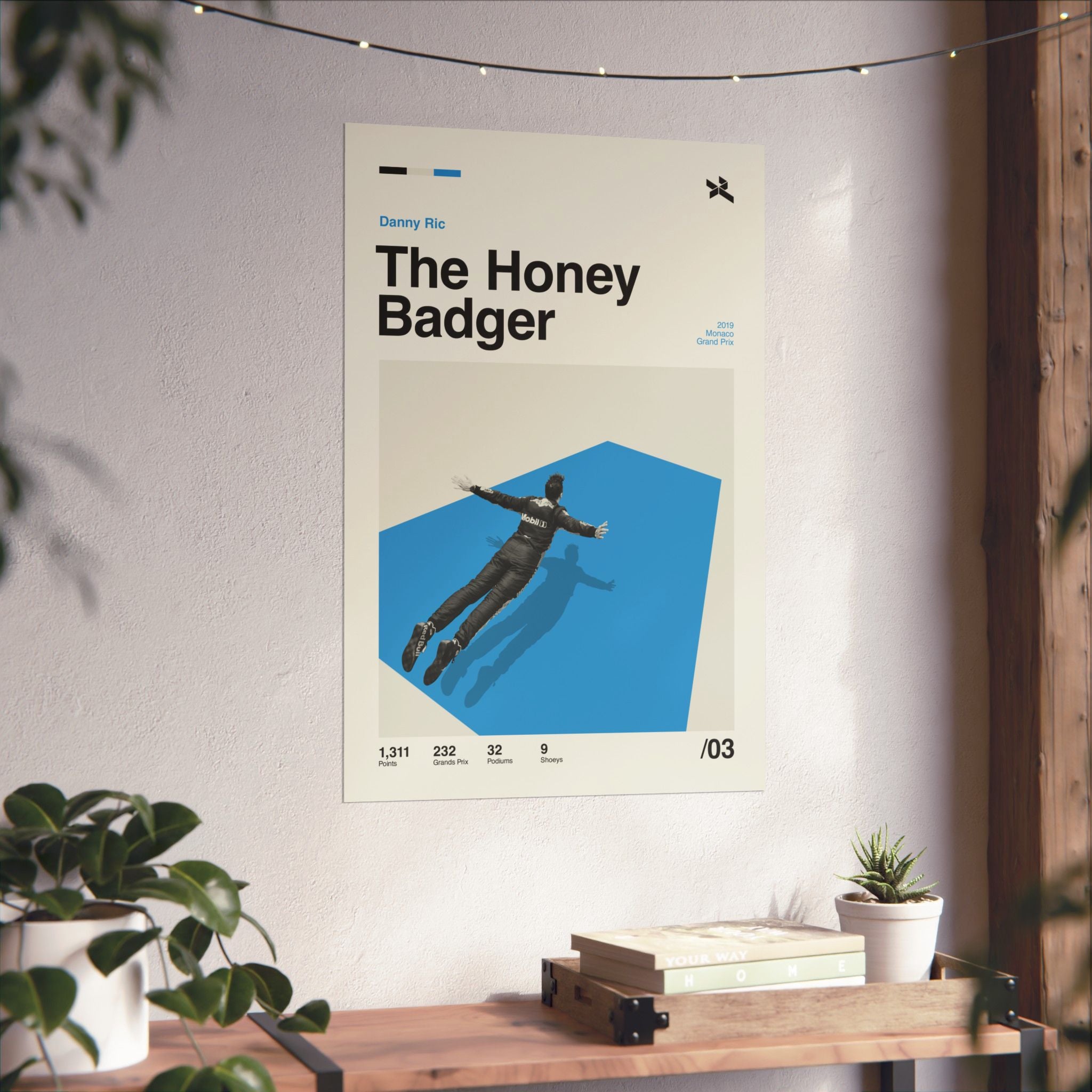The Honey Badger Mid-century Poster