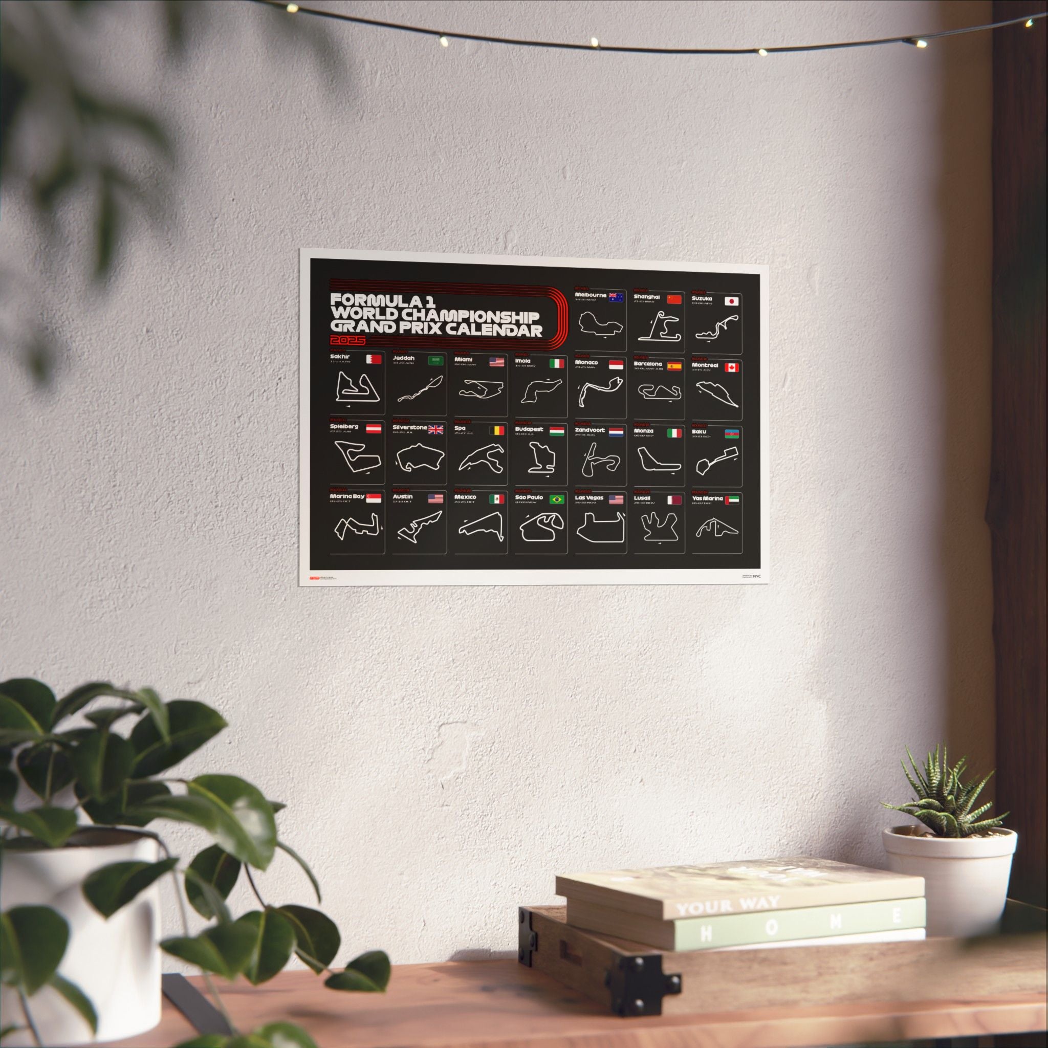 2025 Grand Prix Calendar Poster