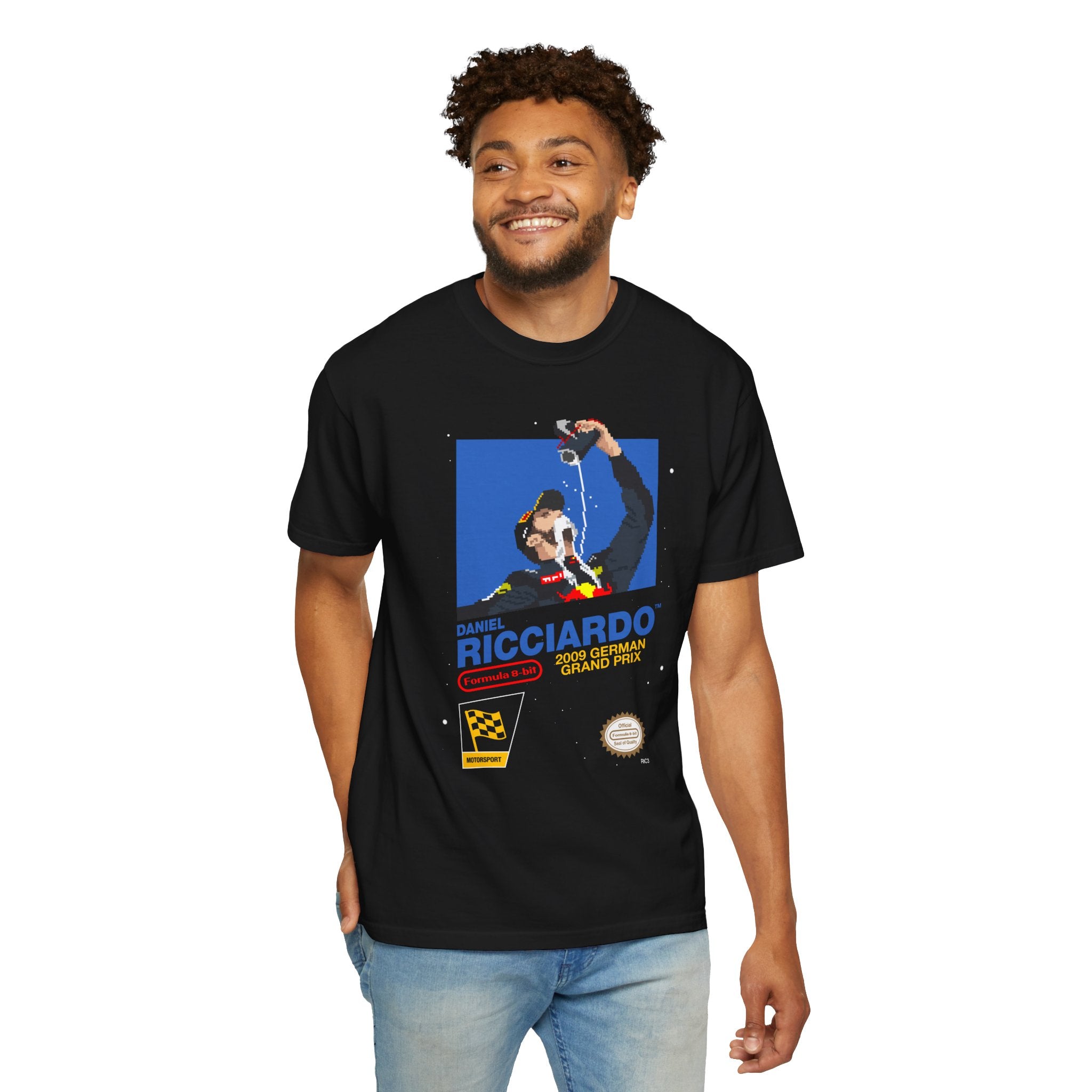 Daniel Ricciardo Shoey 8-bit Game Adult Tee