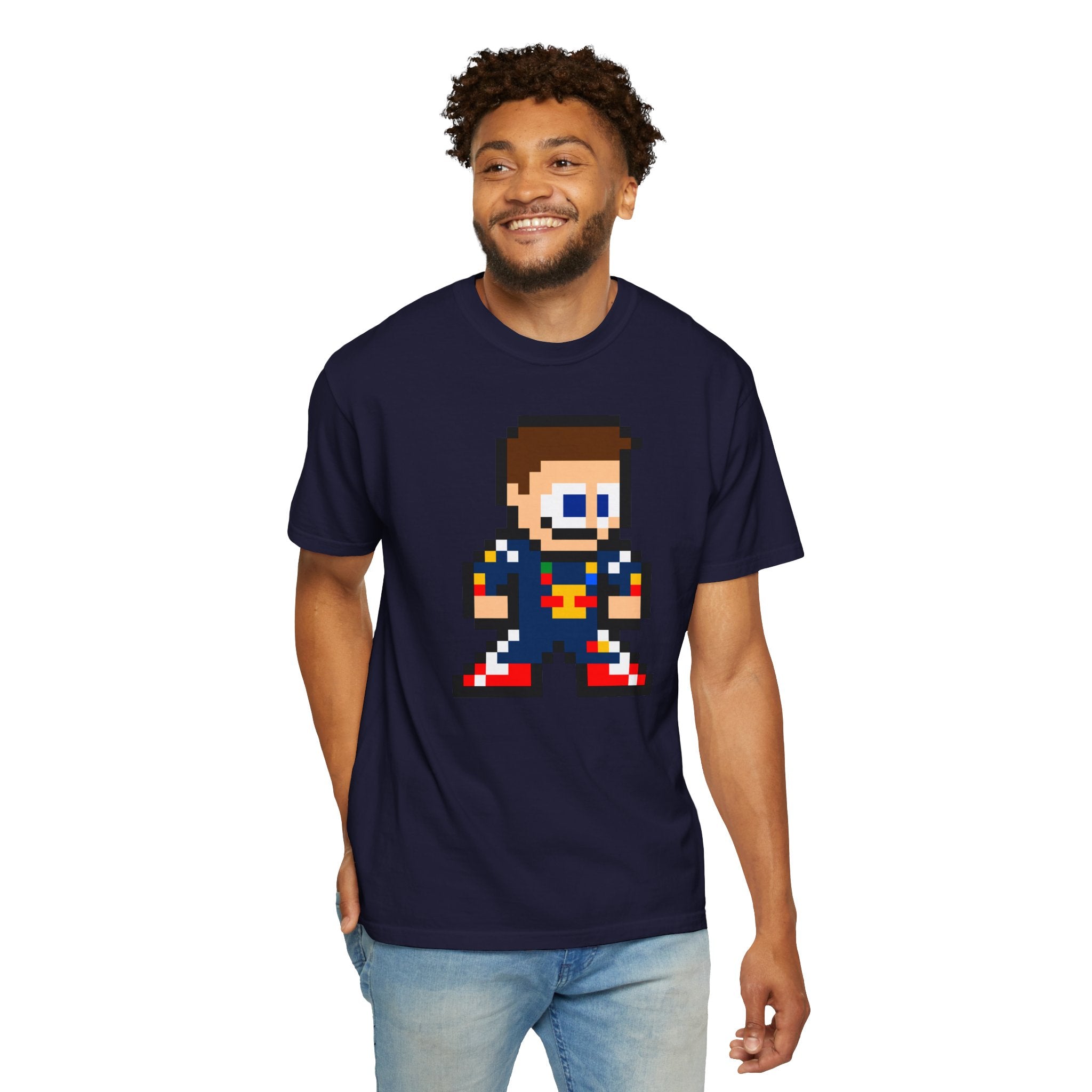 8-bit Max Verstappen Adult Heavyweight 100% Cotton T-shirt