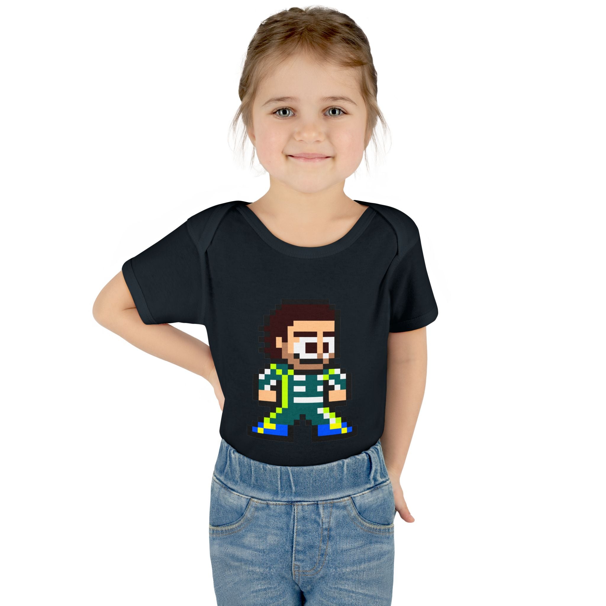 8-bit Fernando Alonso Baby Bodysuit