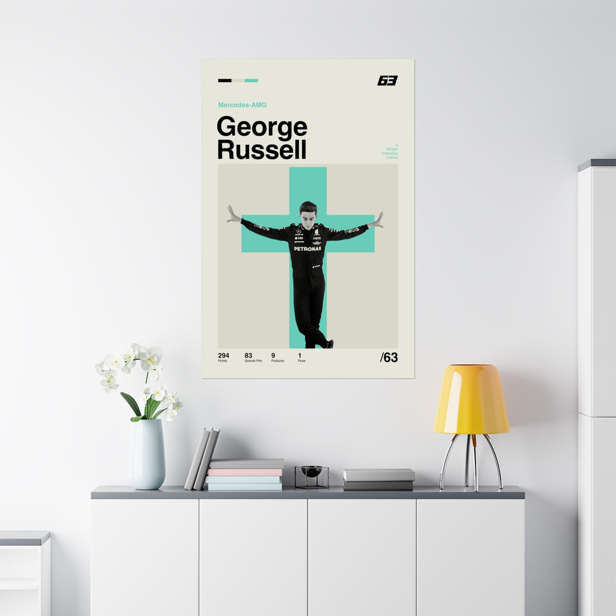 George Russell Mid-century Poster