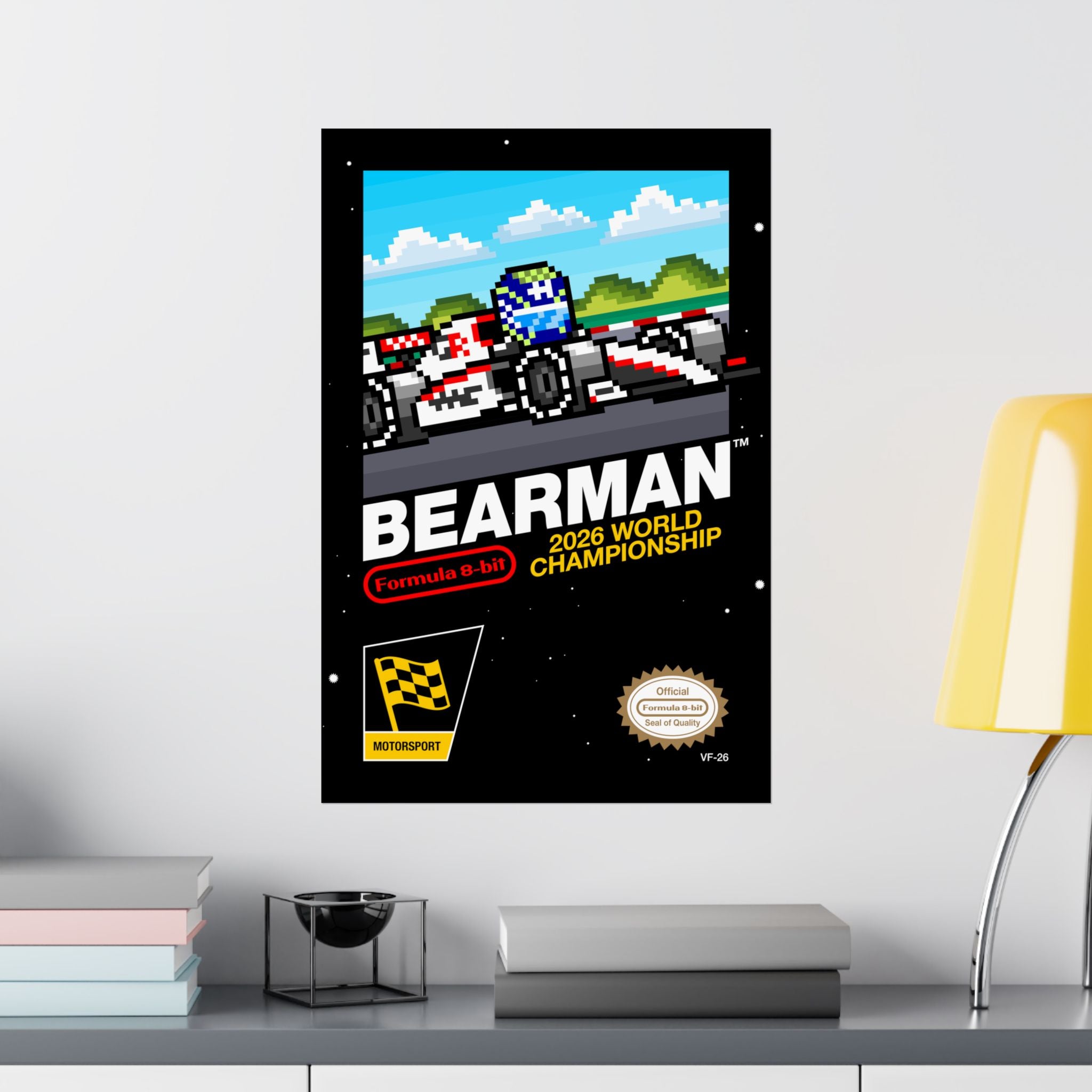 Bearman 8-bit Game Poster