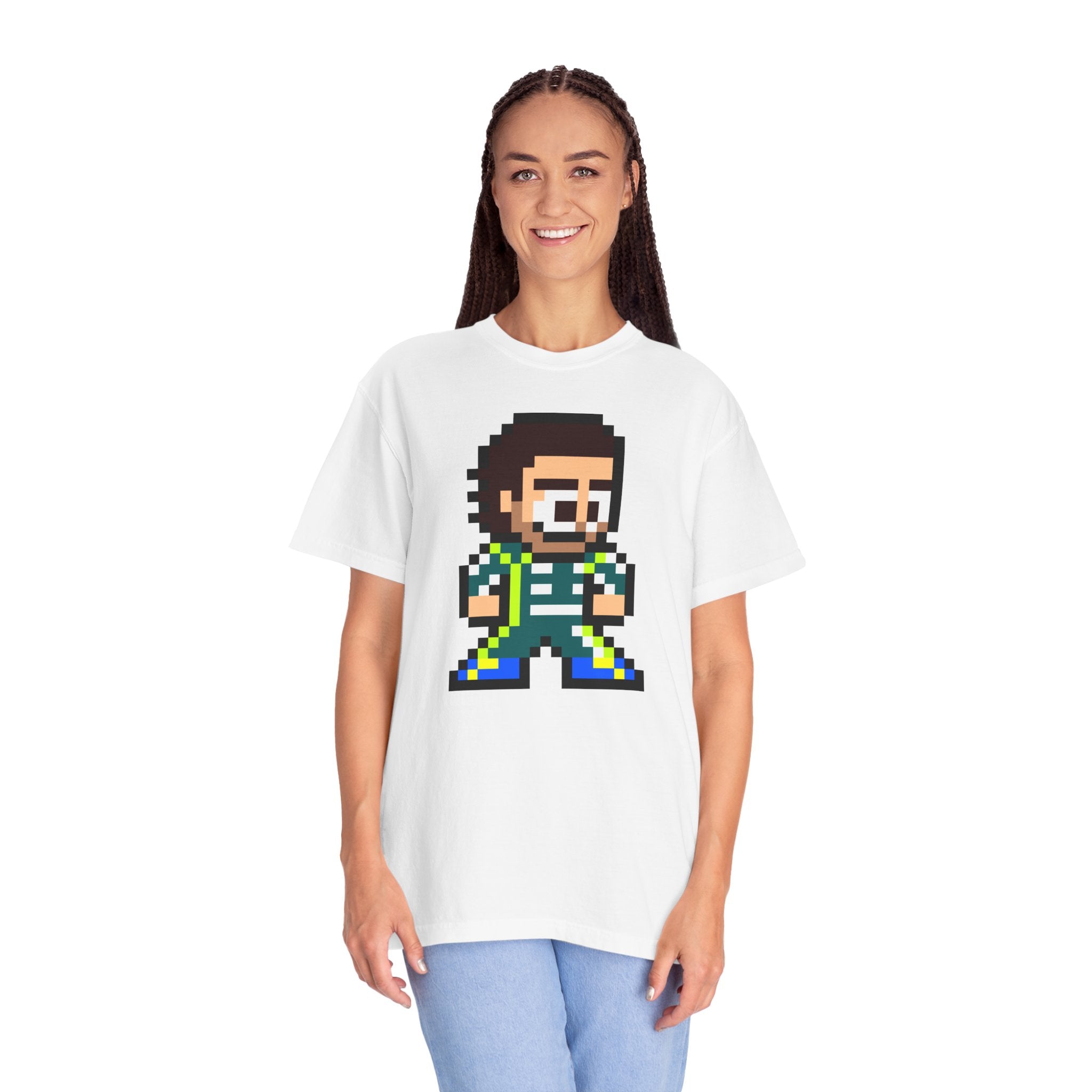 8-bit Fernando Alonso Adult Heavyweight 100% Cotton T-shirt