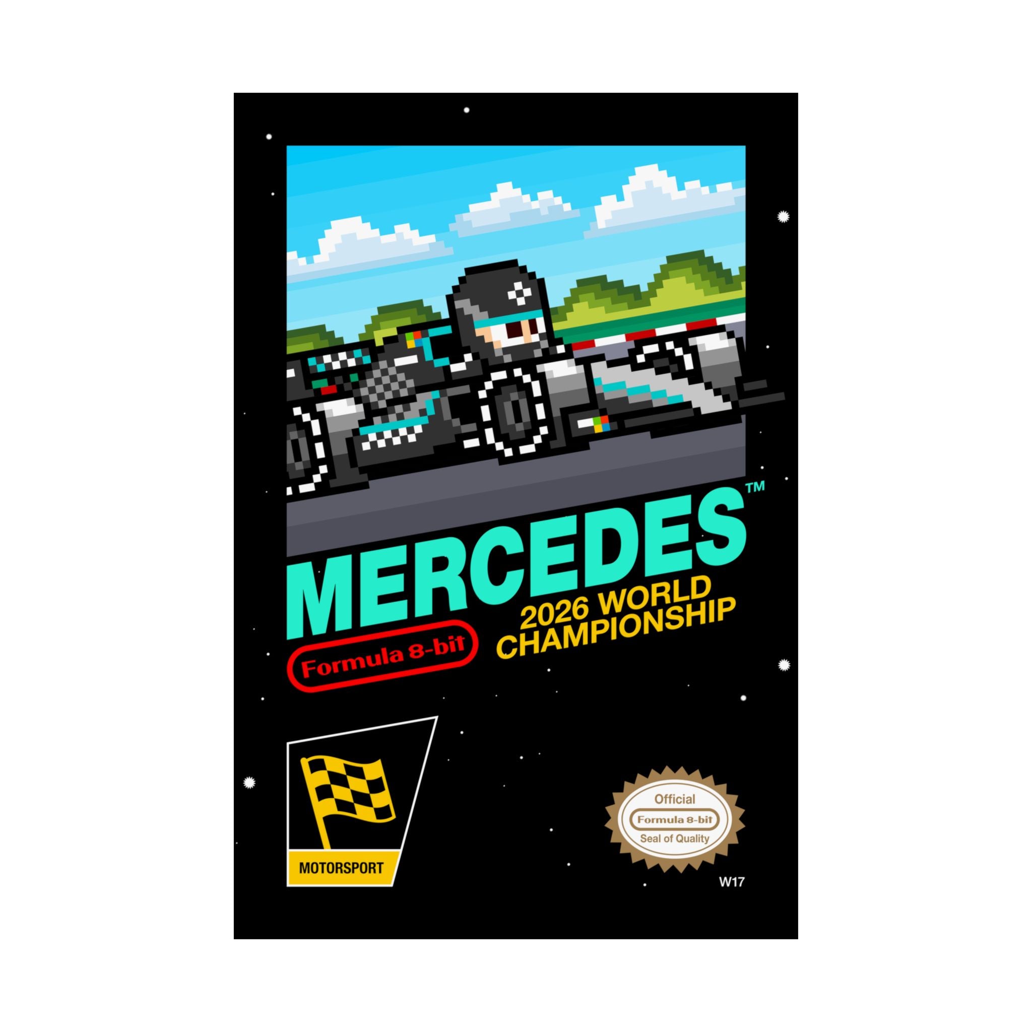 Mercedes 8-bit Game Poster