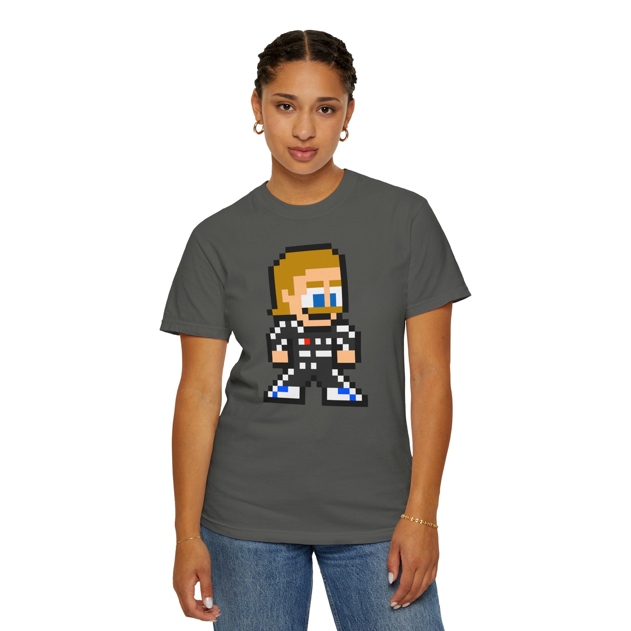 8-bit Valtteri Bottas Adult Heavyweight 100% Cotton T-shirt