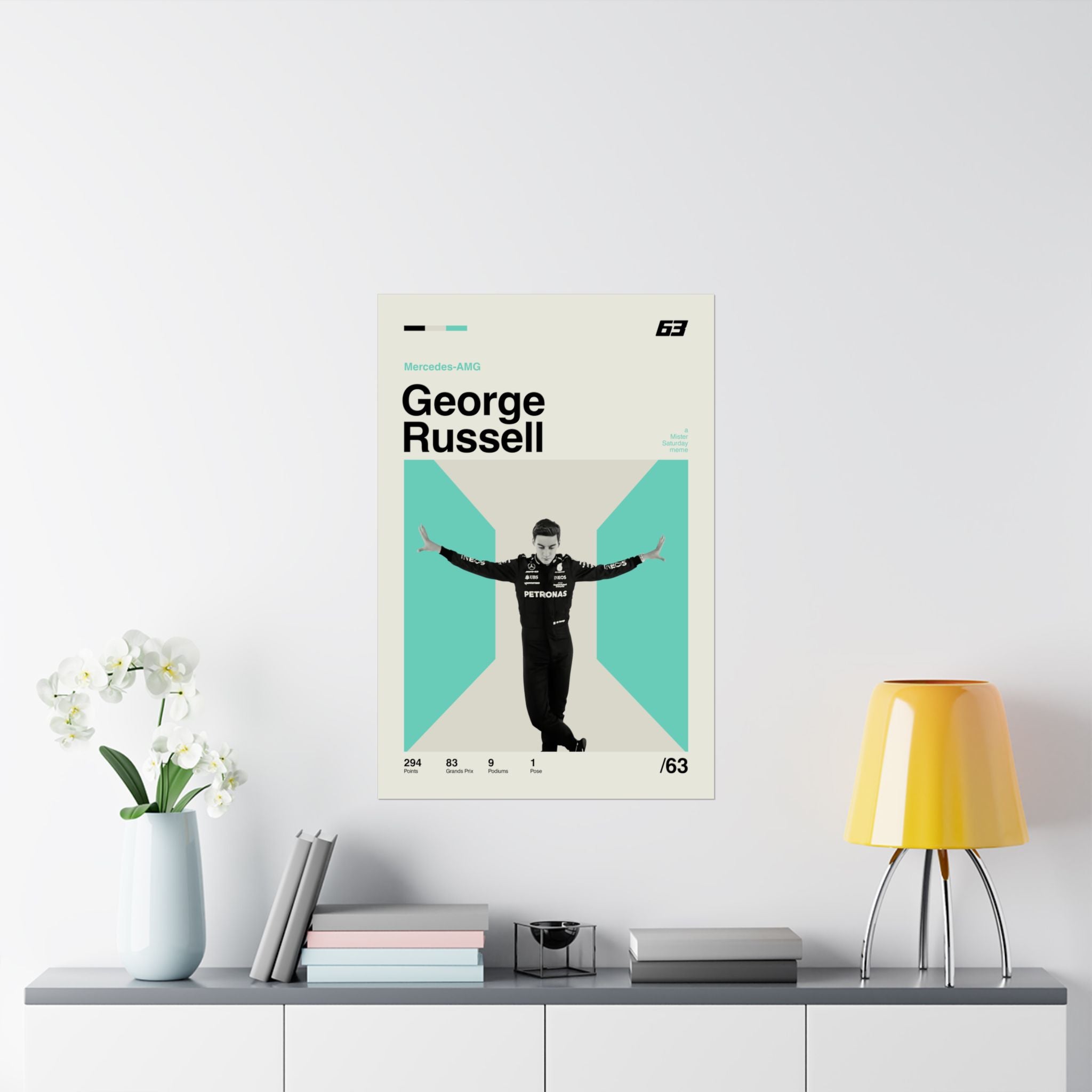 George Russell Mid-century Poster
