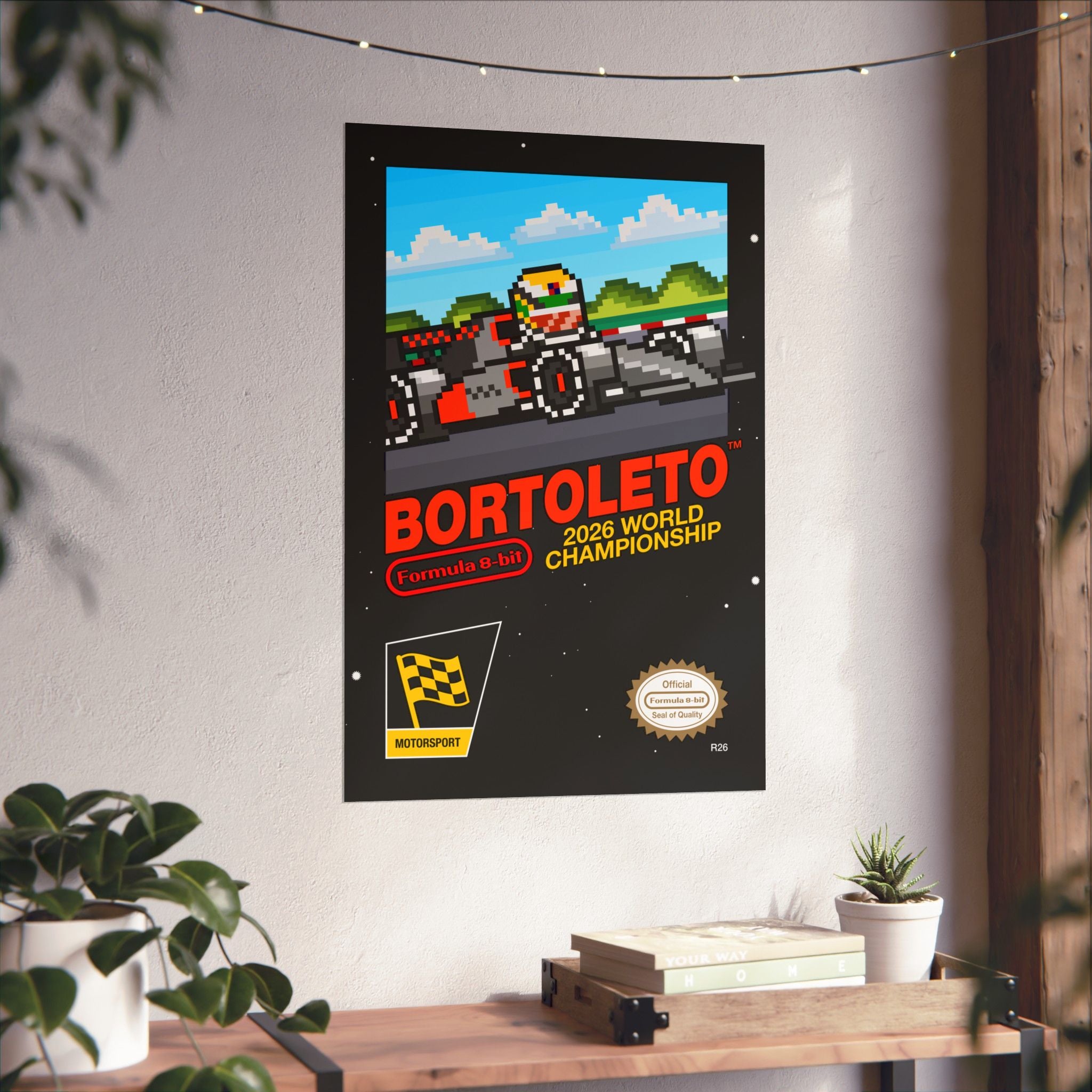 Bortoleto 8-bit Game Poster