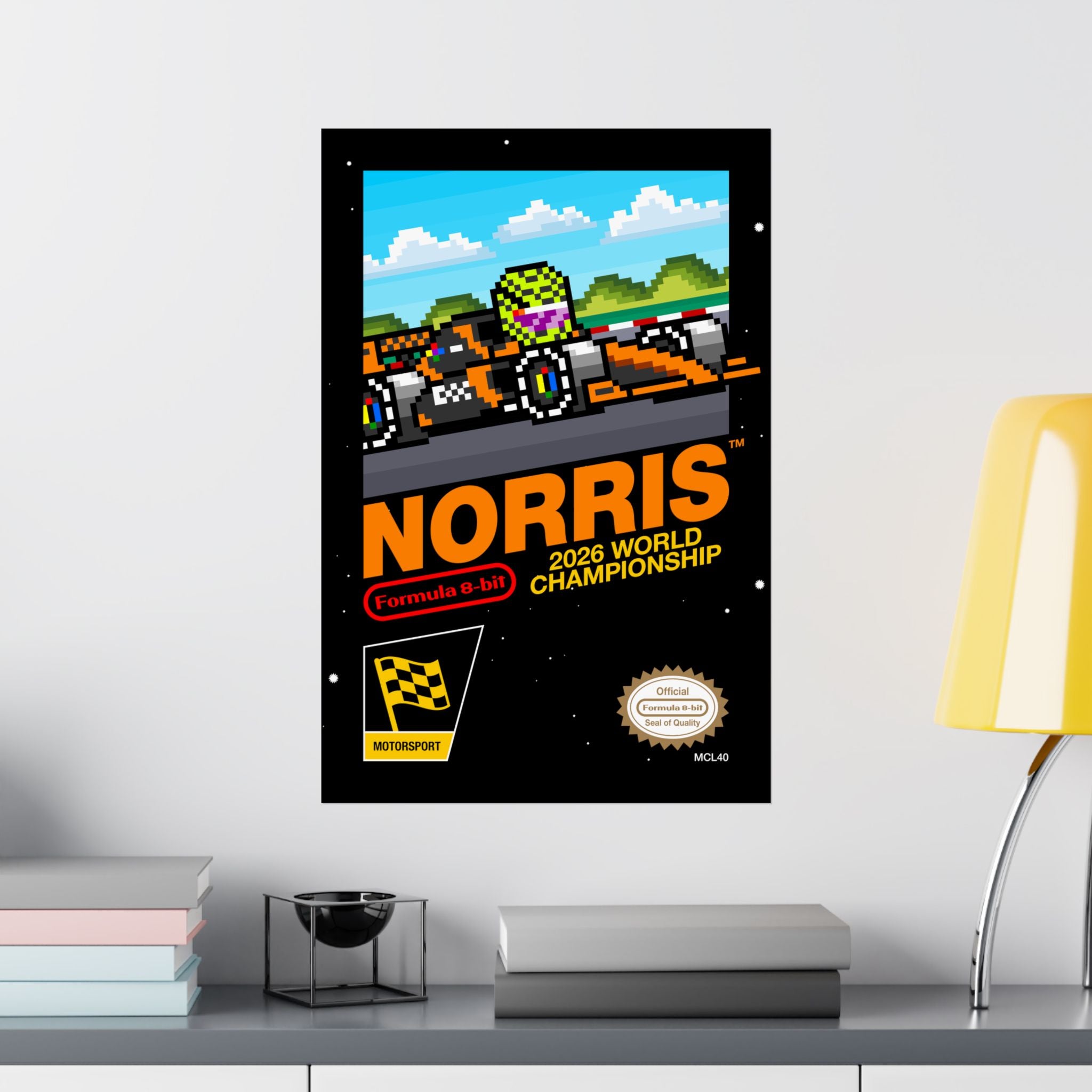 Norris 8-bit Game Poster