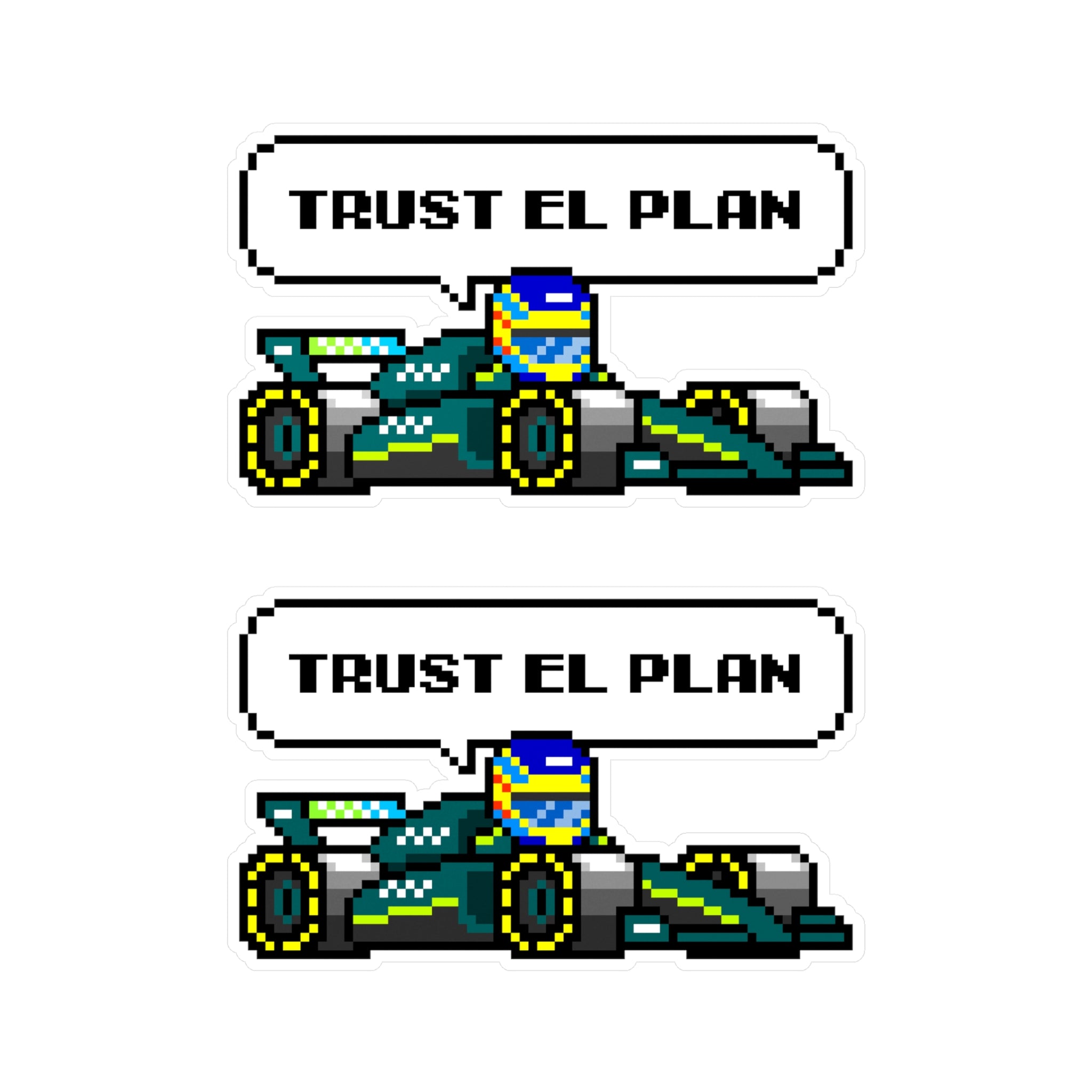 Alonso "TRUST EL PLAN" 8-bit Radio Vinyl Decal Sticker