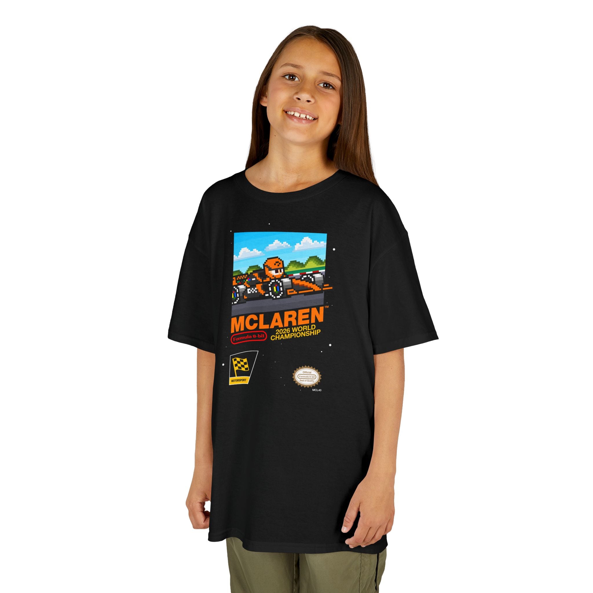 McLaren 8-bit Game Kids Heavyweight 100% Cotton T-shirt