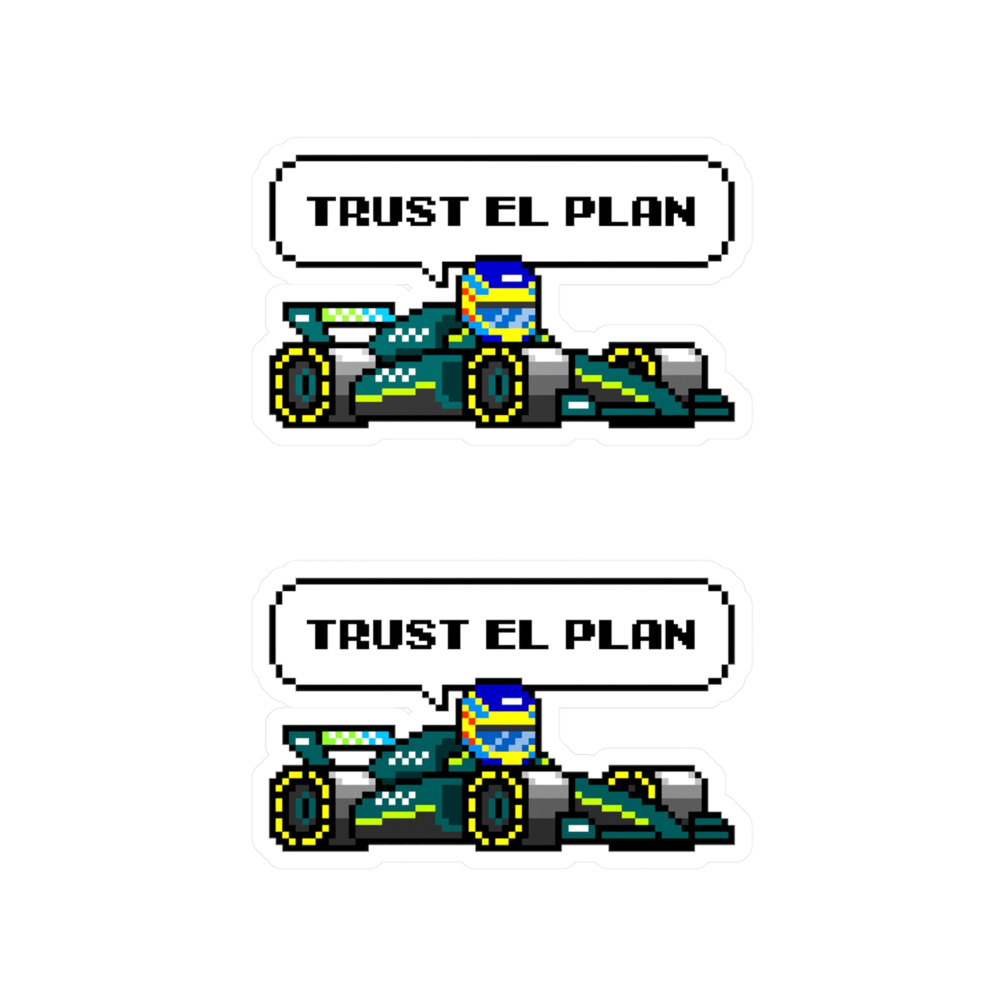 Alonso "TRUST EL PLAN" 8-bit Radio Vinyl Decal Sticker